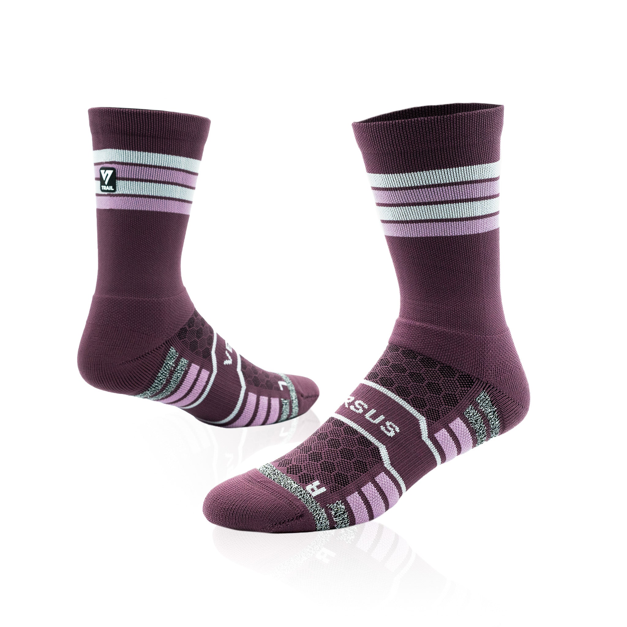 Midnight Plum Trail Running Socks