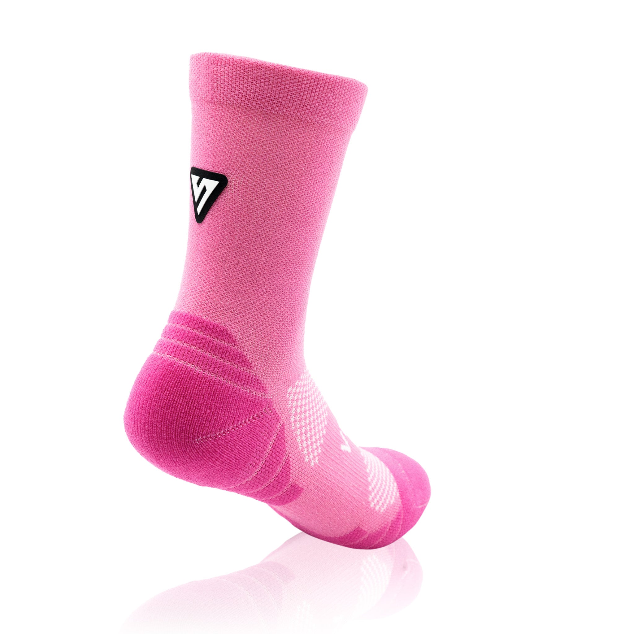 Classic Pink KIDS Active Crew Tab Socks