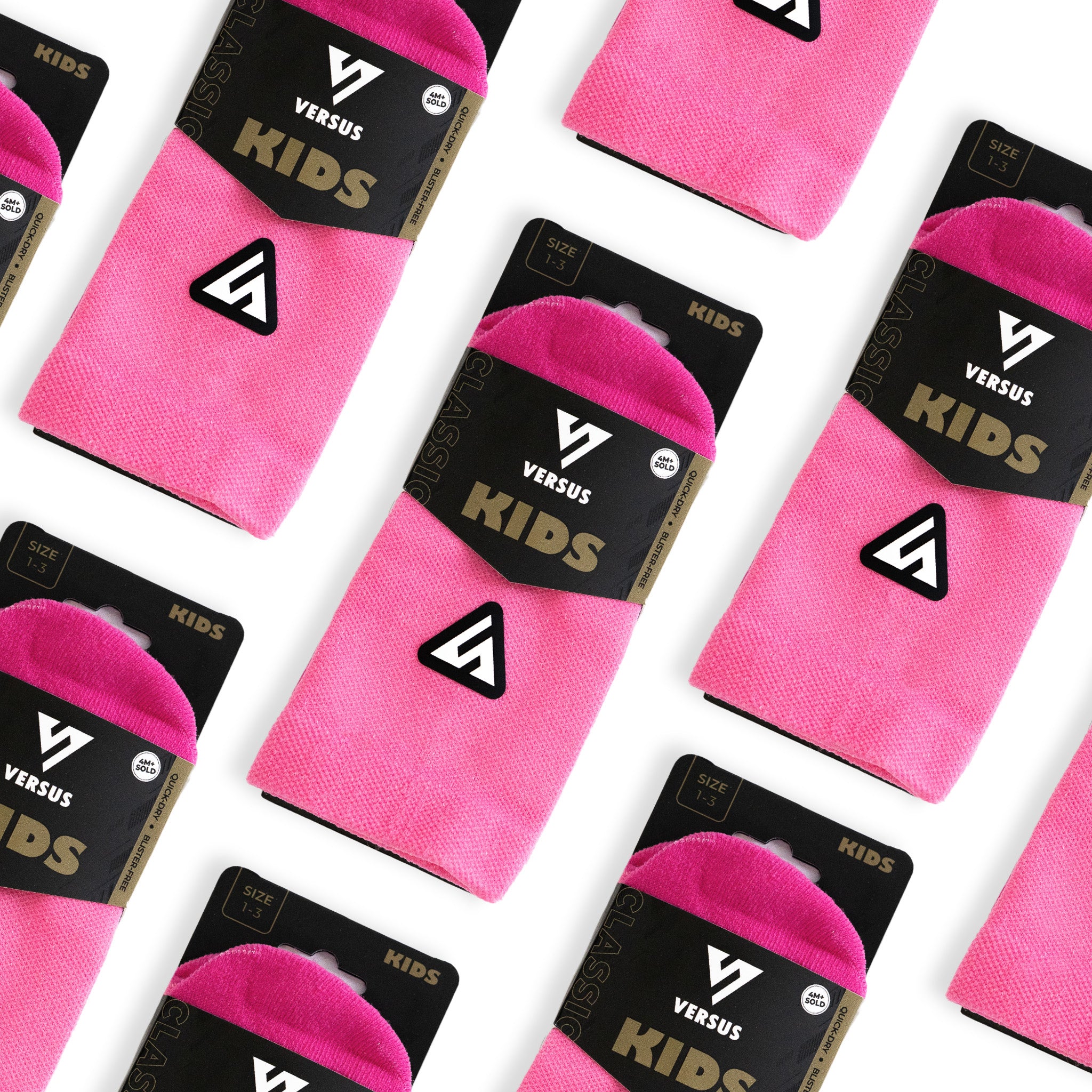 Classic Pink KIDS Active Crew Tab Socks