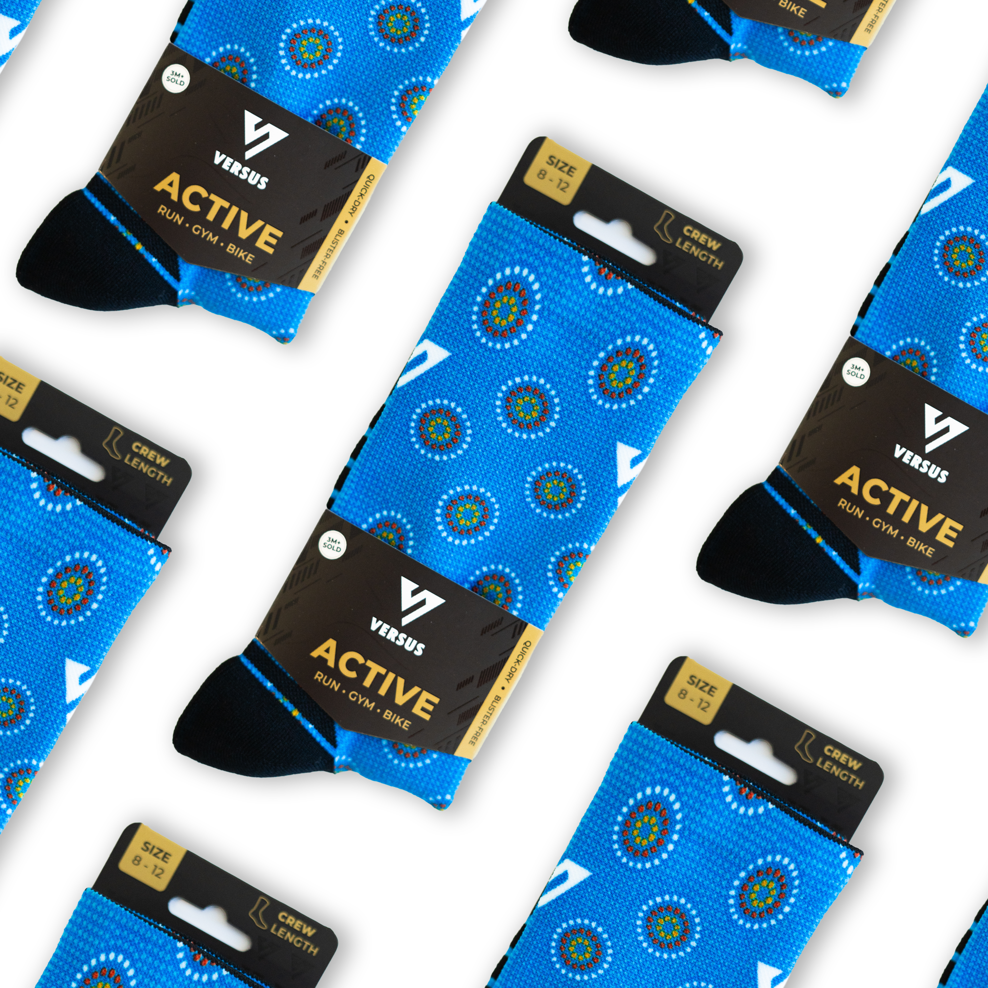 Shweshwe Active Crew Socks