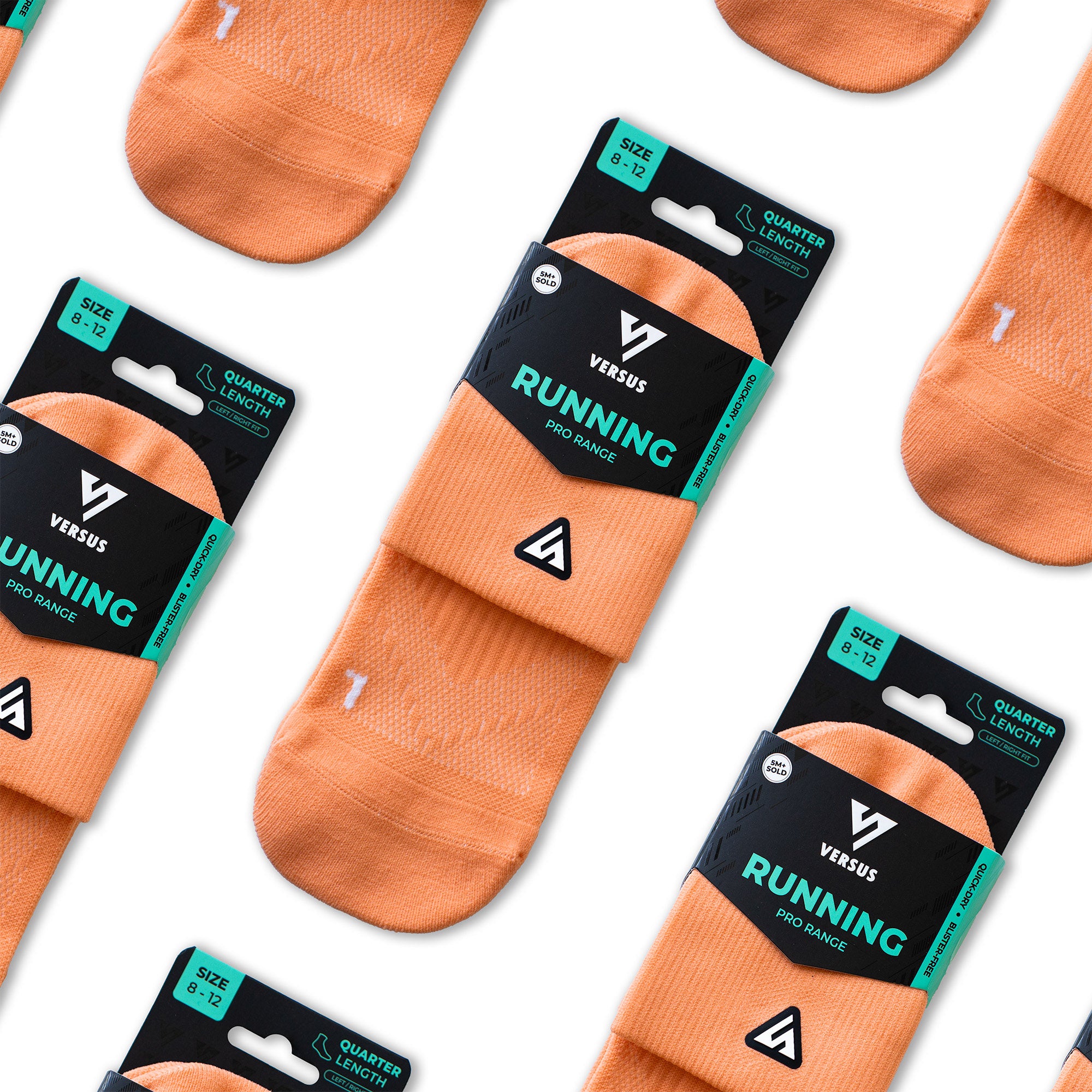 Peachy Running Quarter Socks