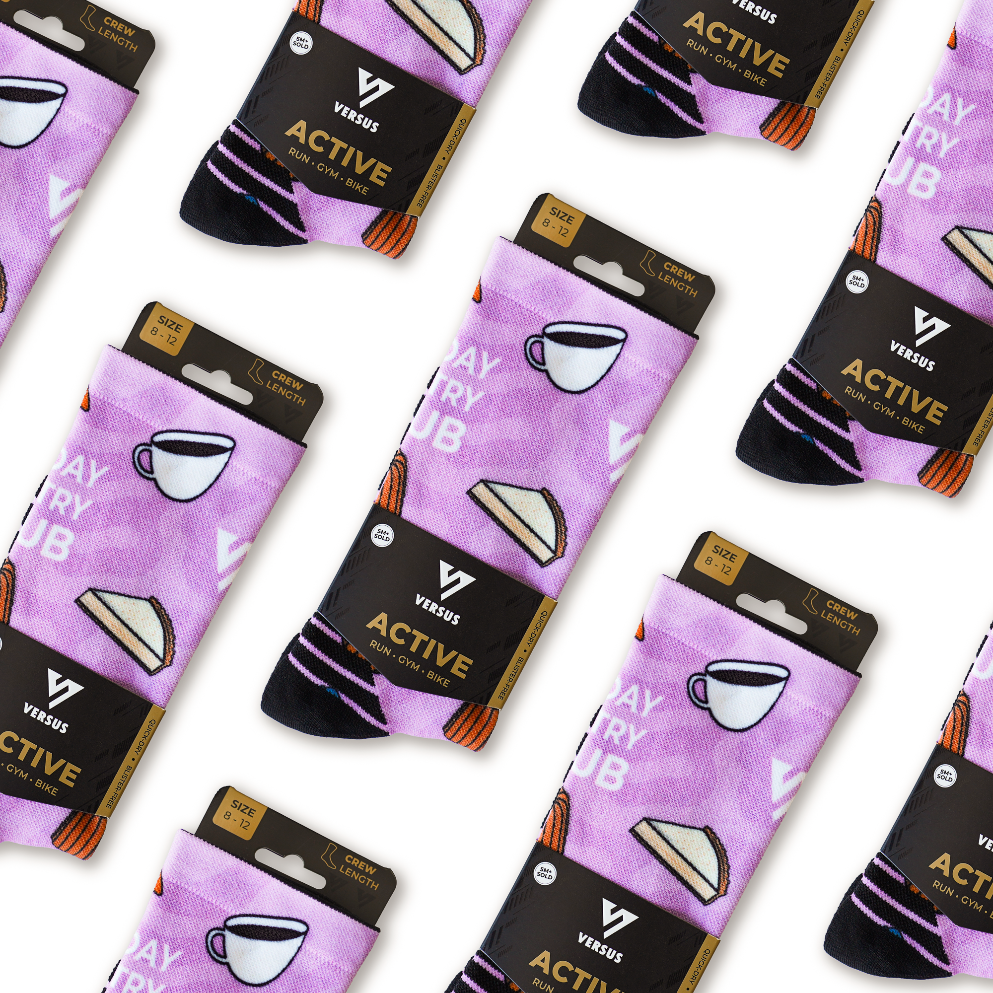 Friday Pastry Club Active Crew Socks