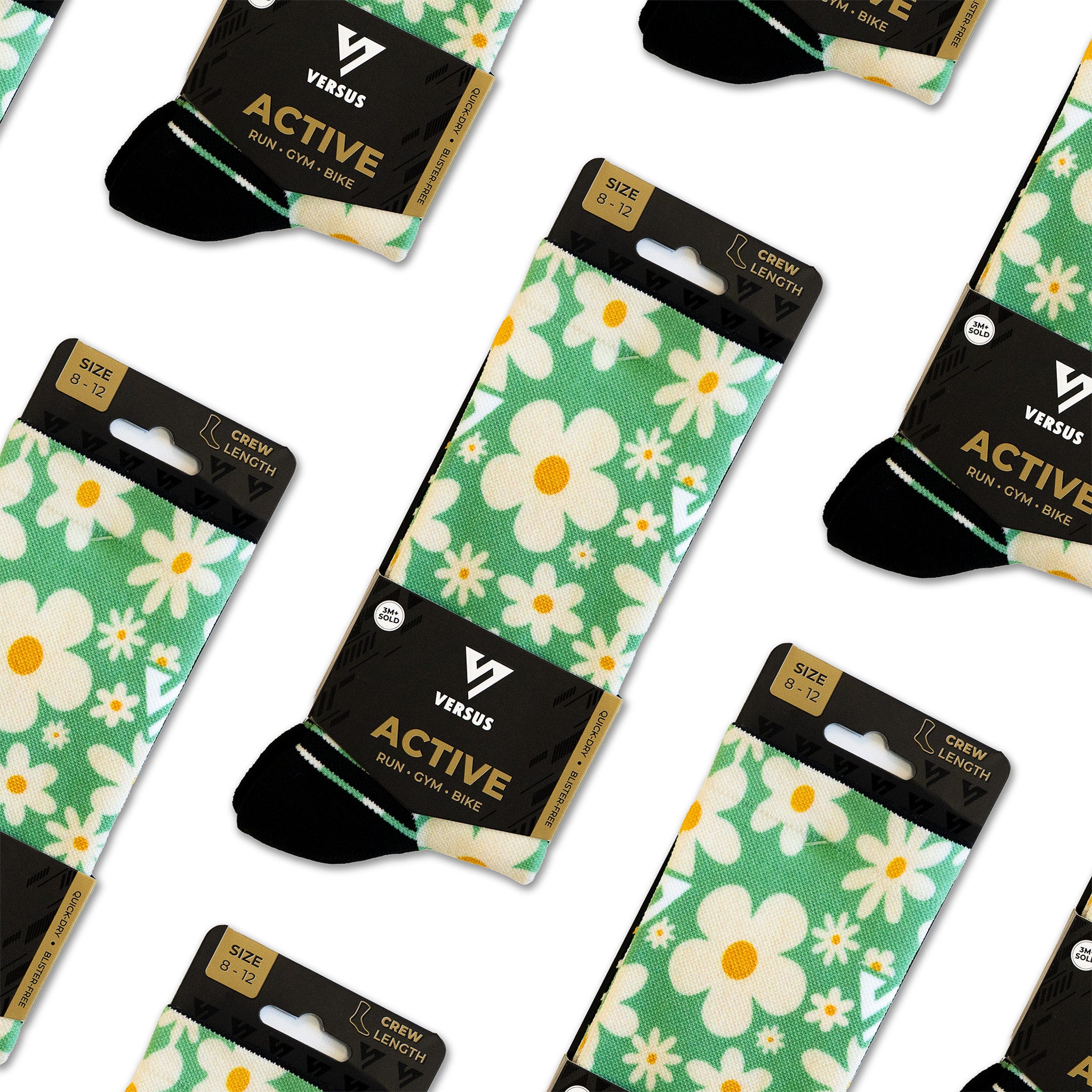 Wild Bloom Active Crew Socks