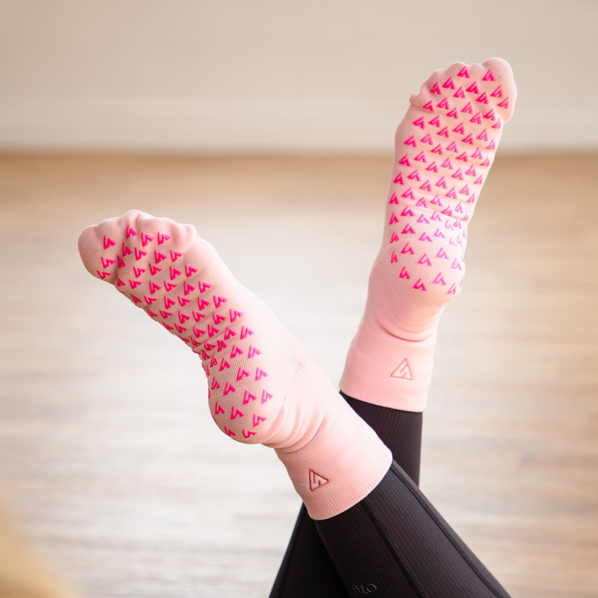 Blush Pilates Quarter Grip Socks