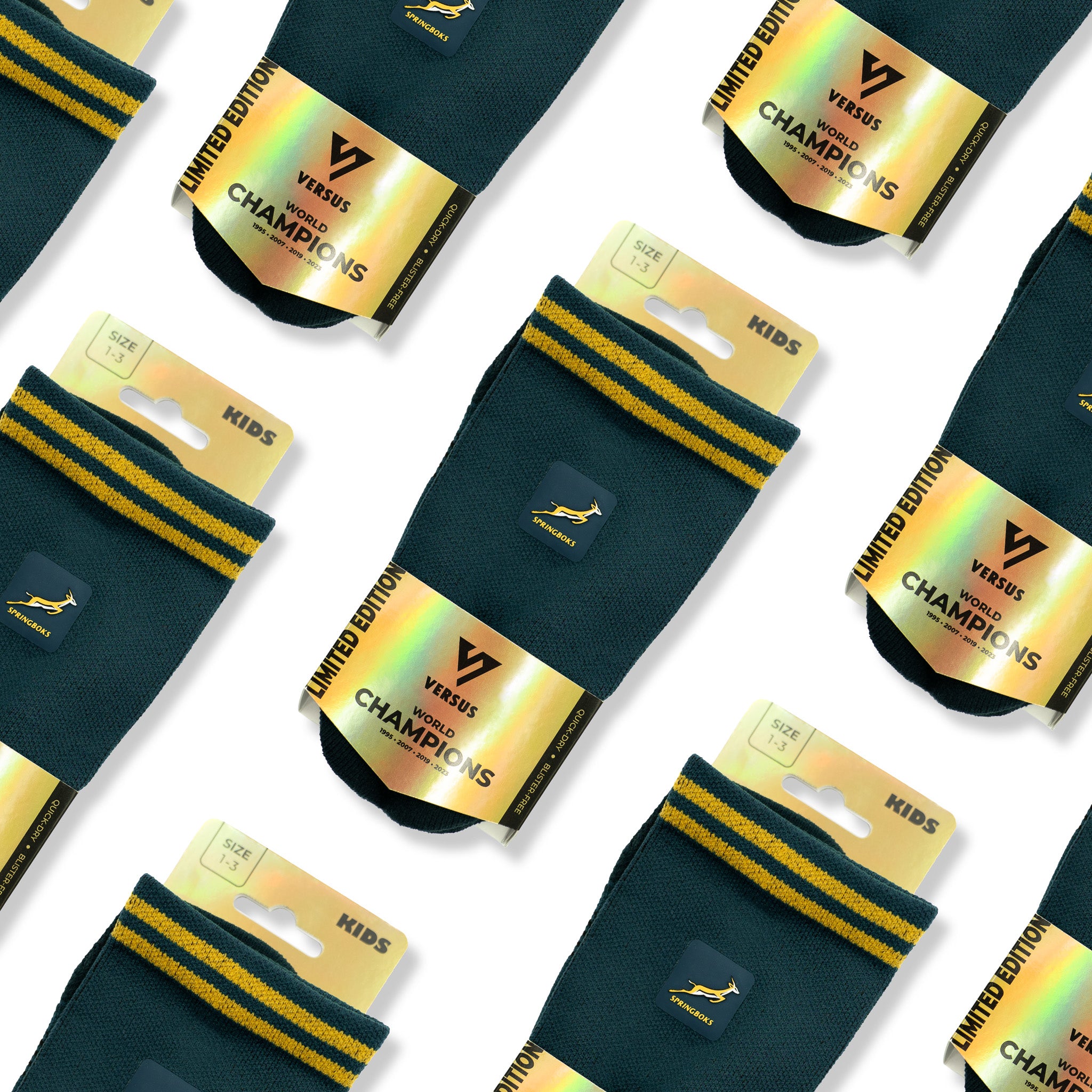 Springboks Rugby KIDS Active Crew Tab Socks