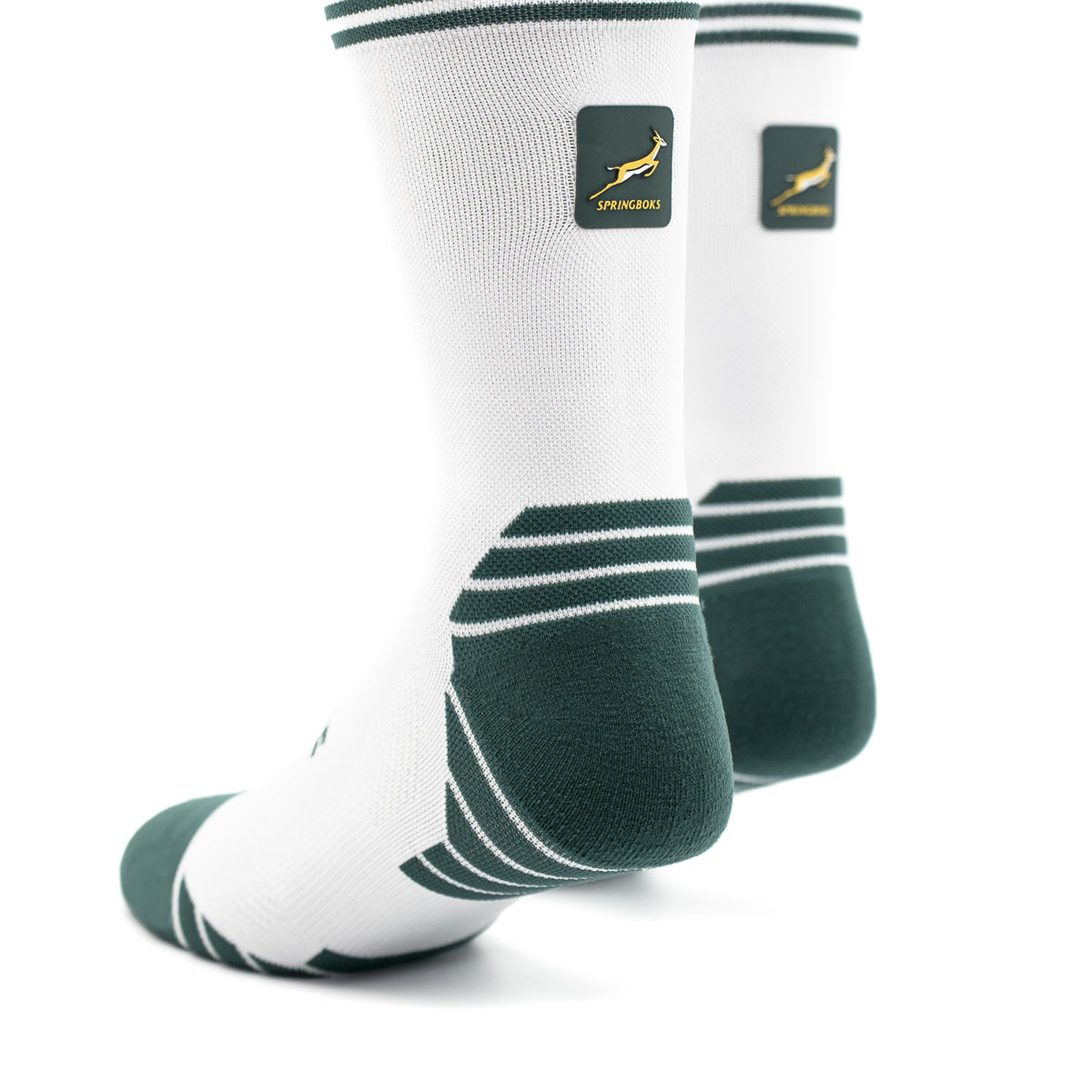 Springboks White Active Crew Tab Socks