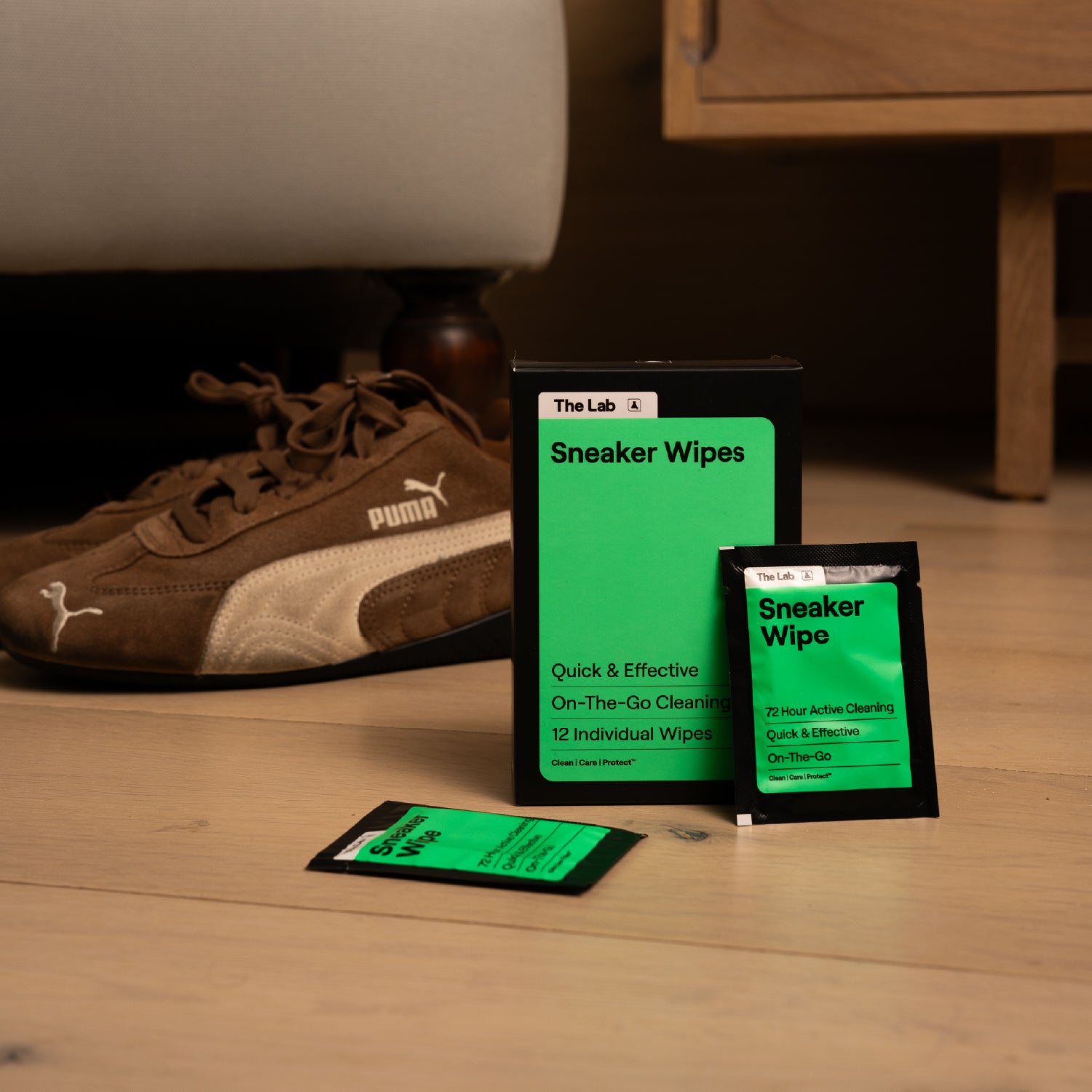 The Lab Sneaker Wipes 12 Pack Box