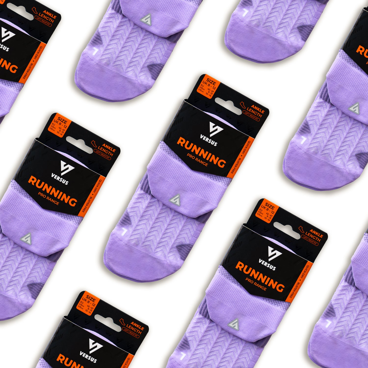 Purple Bloom Running Ankle Socks