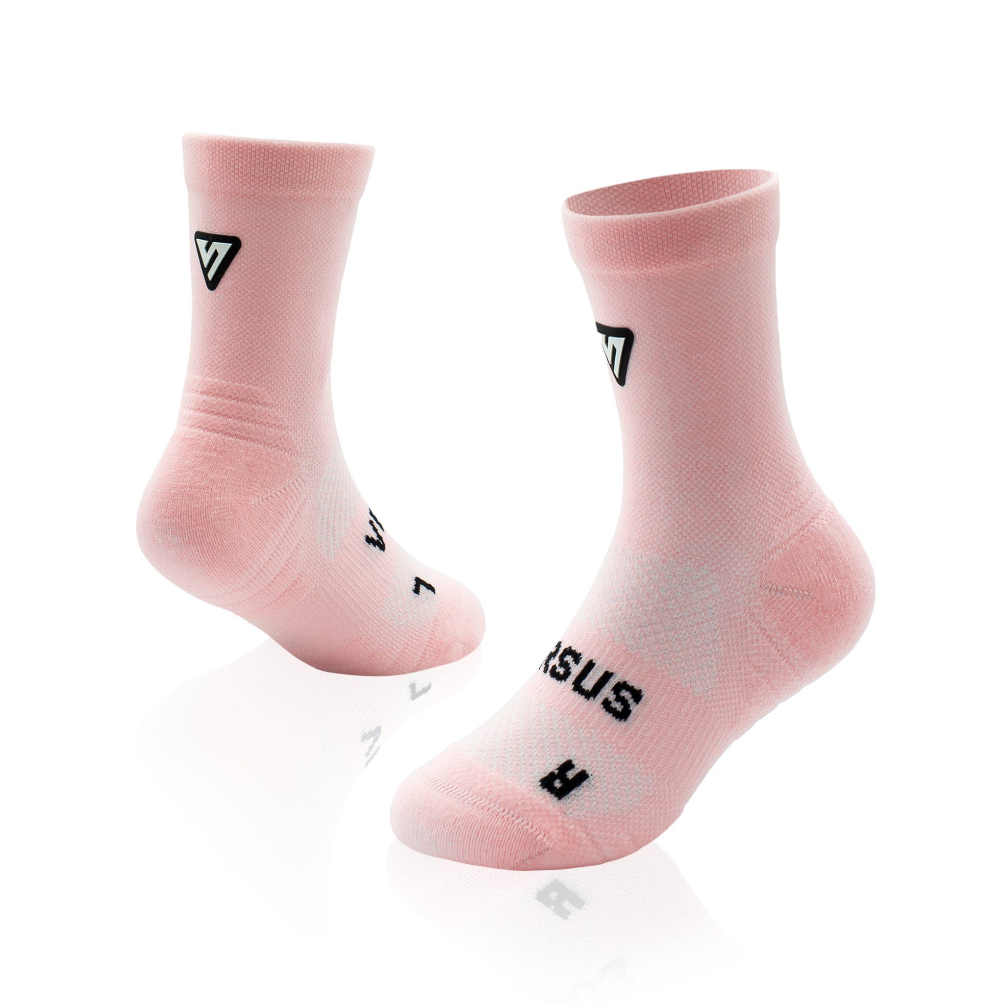 Marshmallow Pink Toddler Active Crew Tab Socks