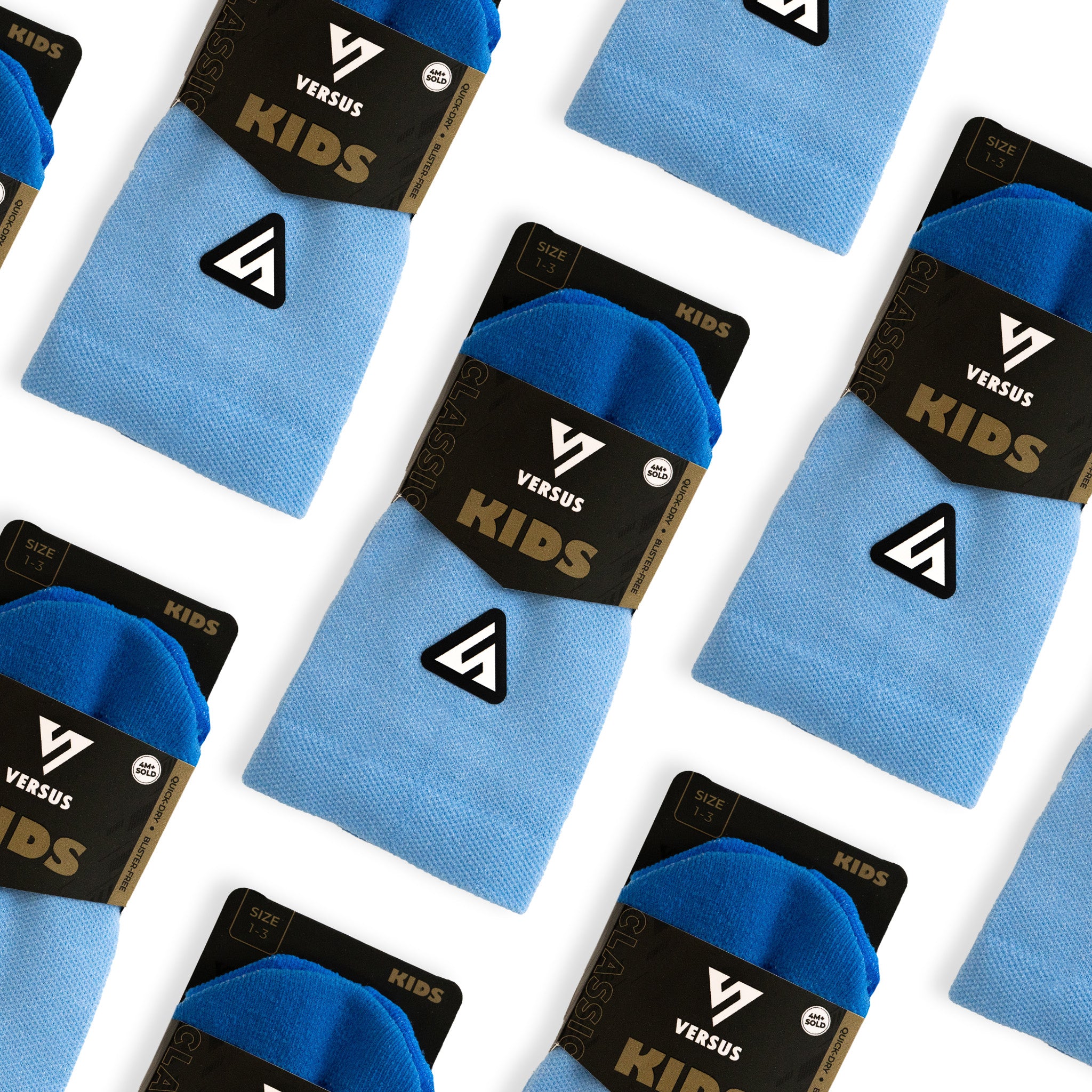 Classic Blue KIDS Active Crew Tab Socks