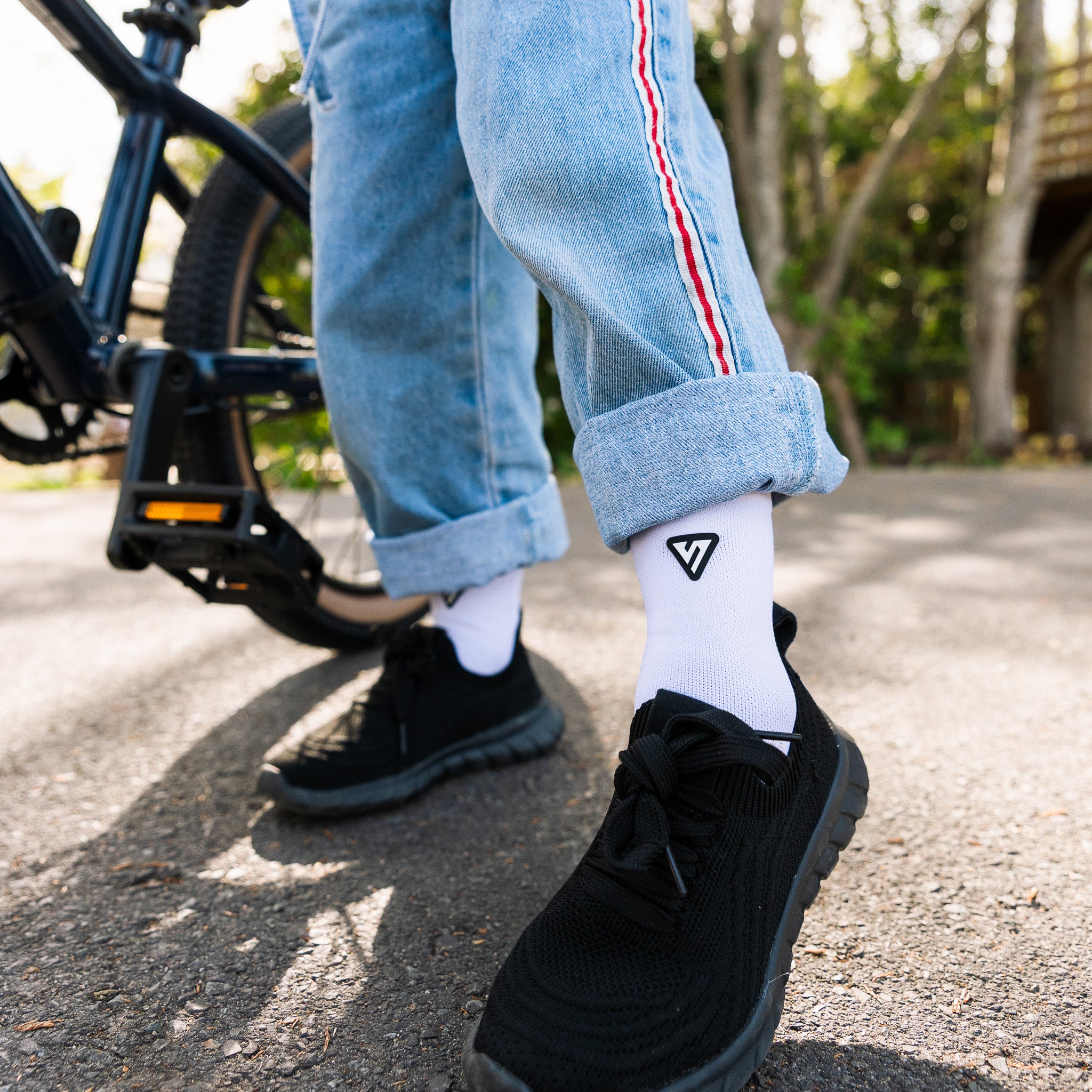 Classic White Toddler Active Crew Tab Socks