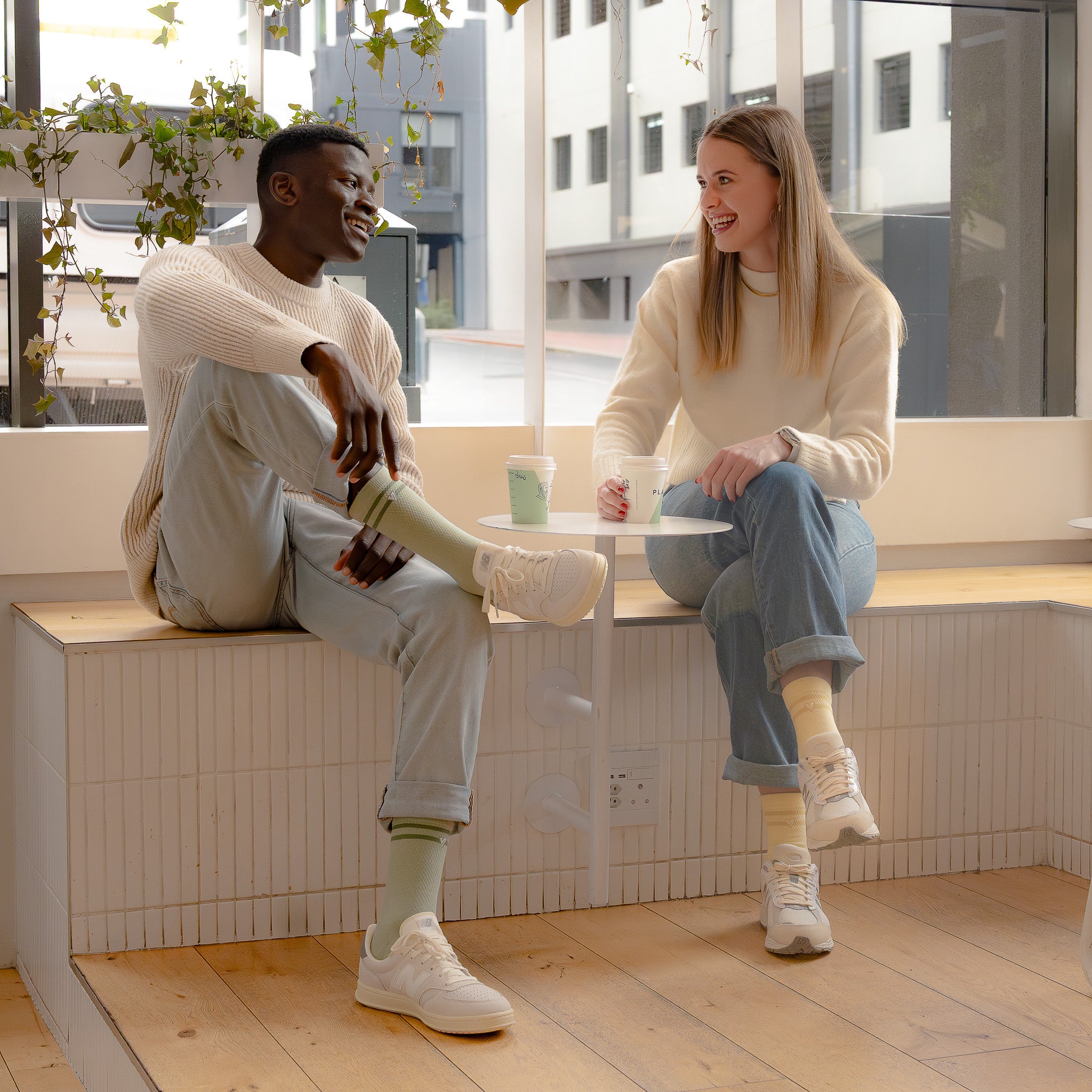 Olive Green Lifestyle Crew Socks