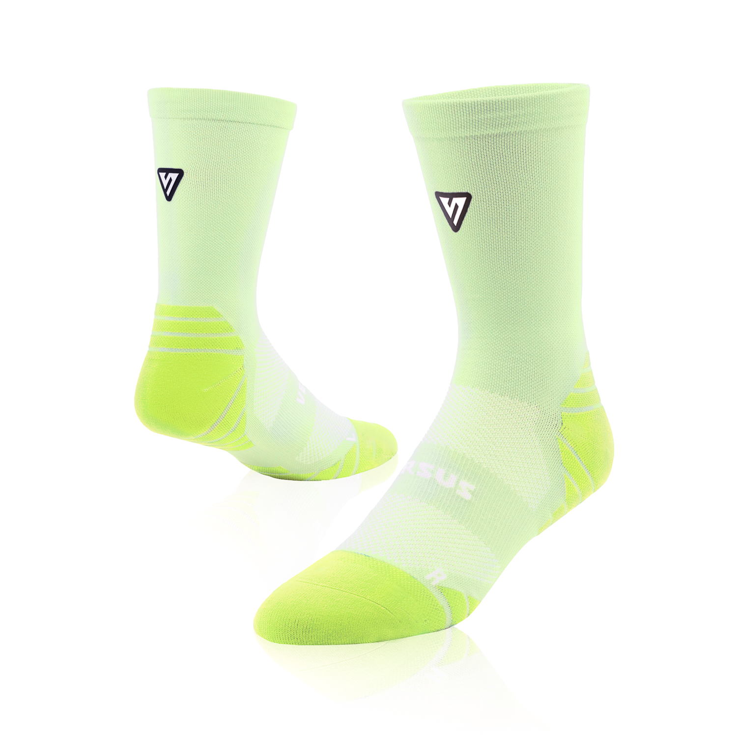 Classic Lime Active Crew Tab Socks