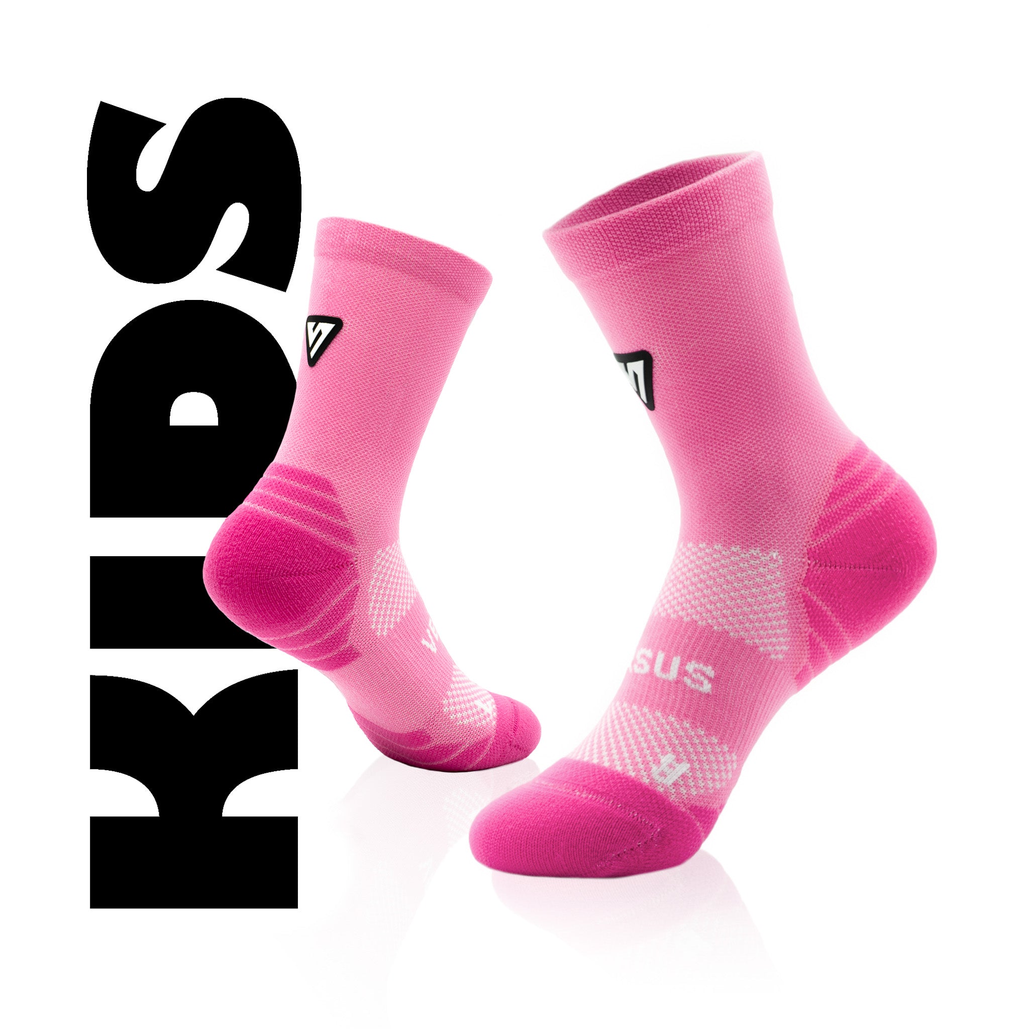 Classic Pink KIDS Active Crew Tab Socks