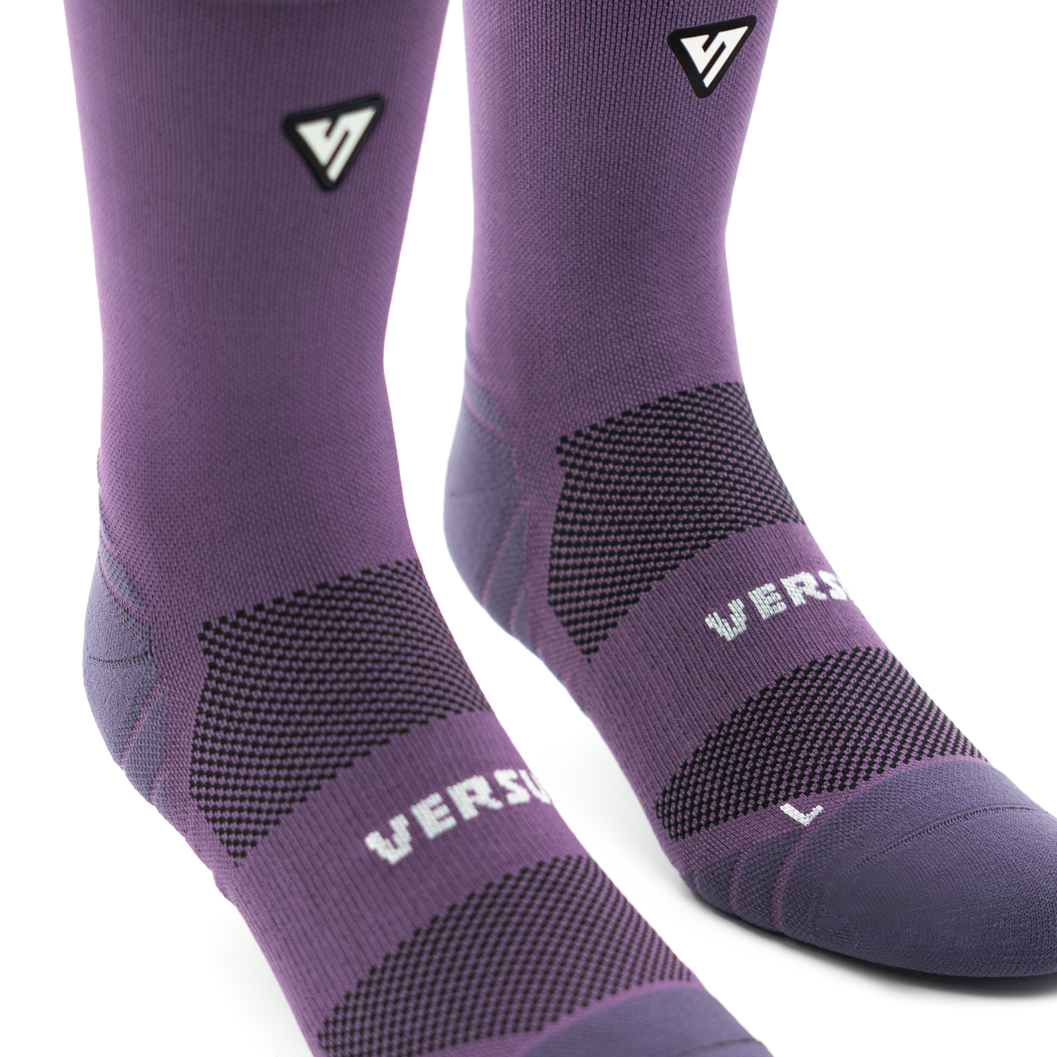 Classic Plum Active Crew Tab Socks