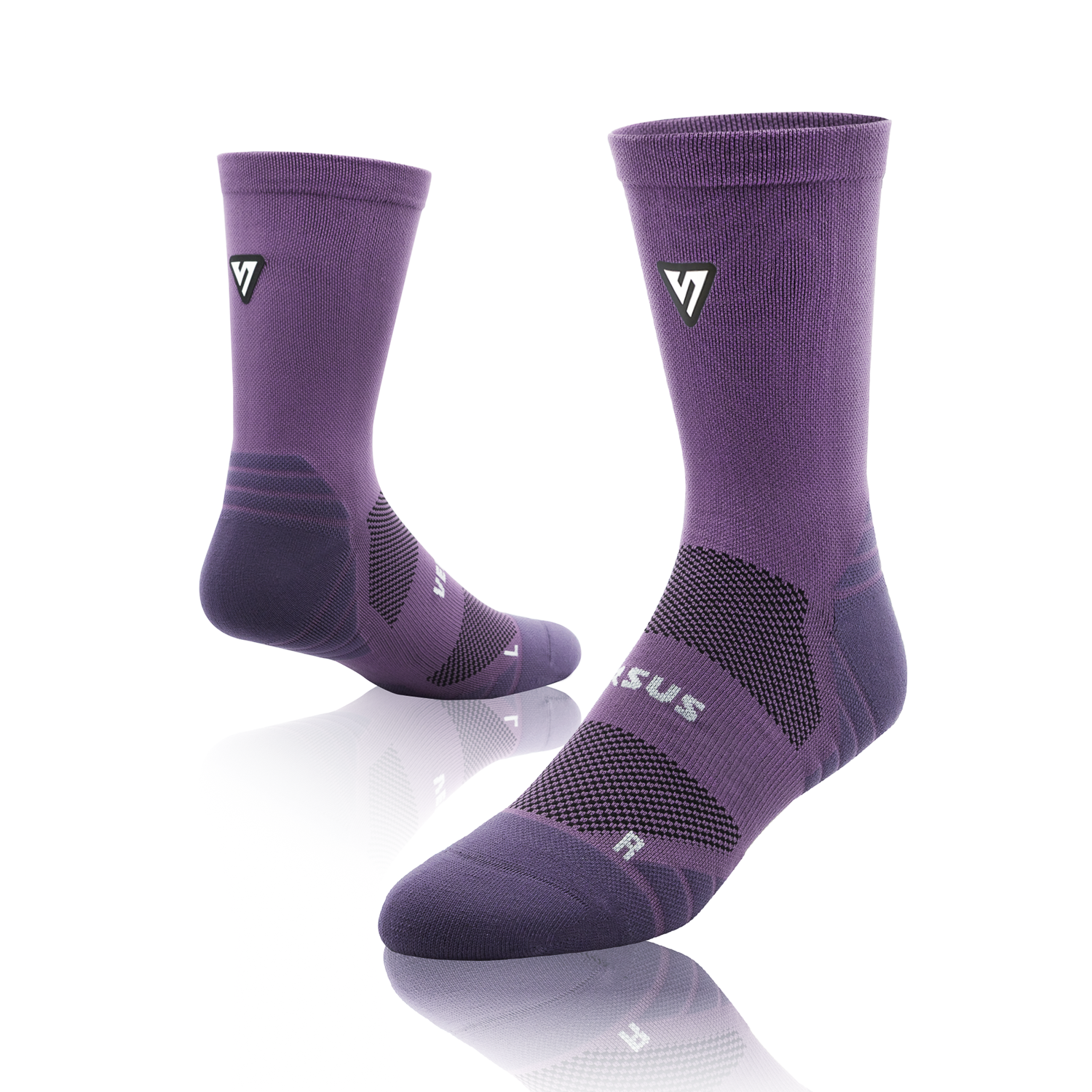Classic Plum Active Crew Tab Socks
