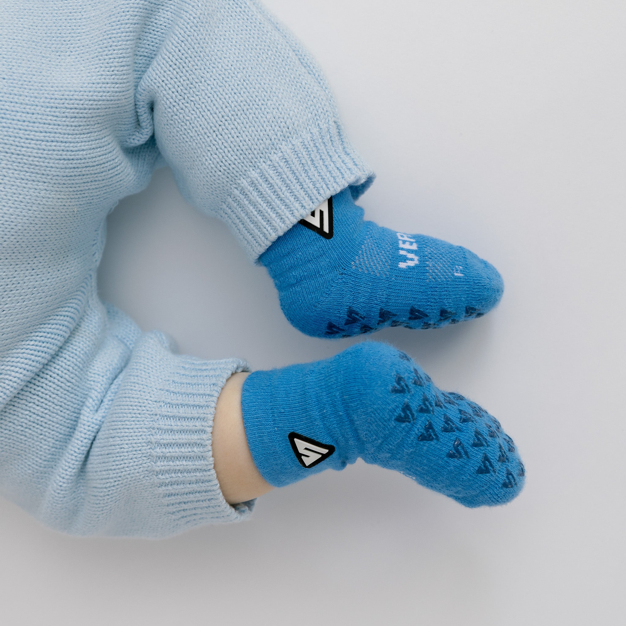 Pastel Blue Anti-Slip Baby Socks