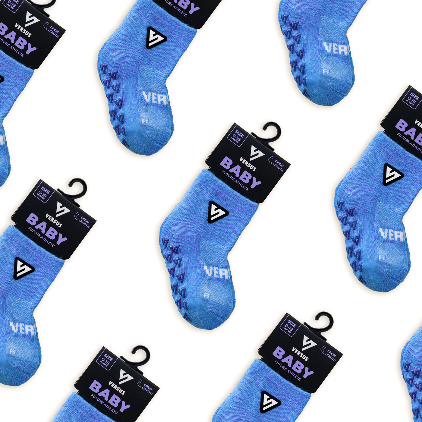 Pastel Blue Anti-Slip Baby Socks