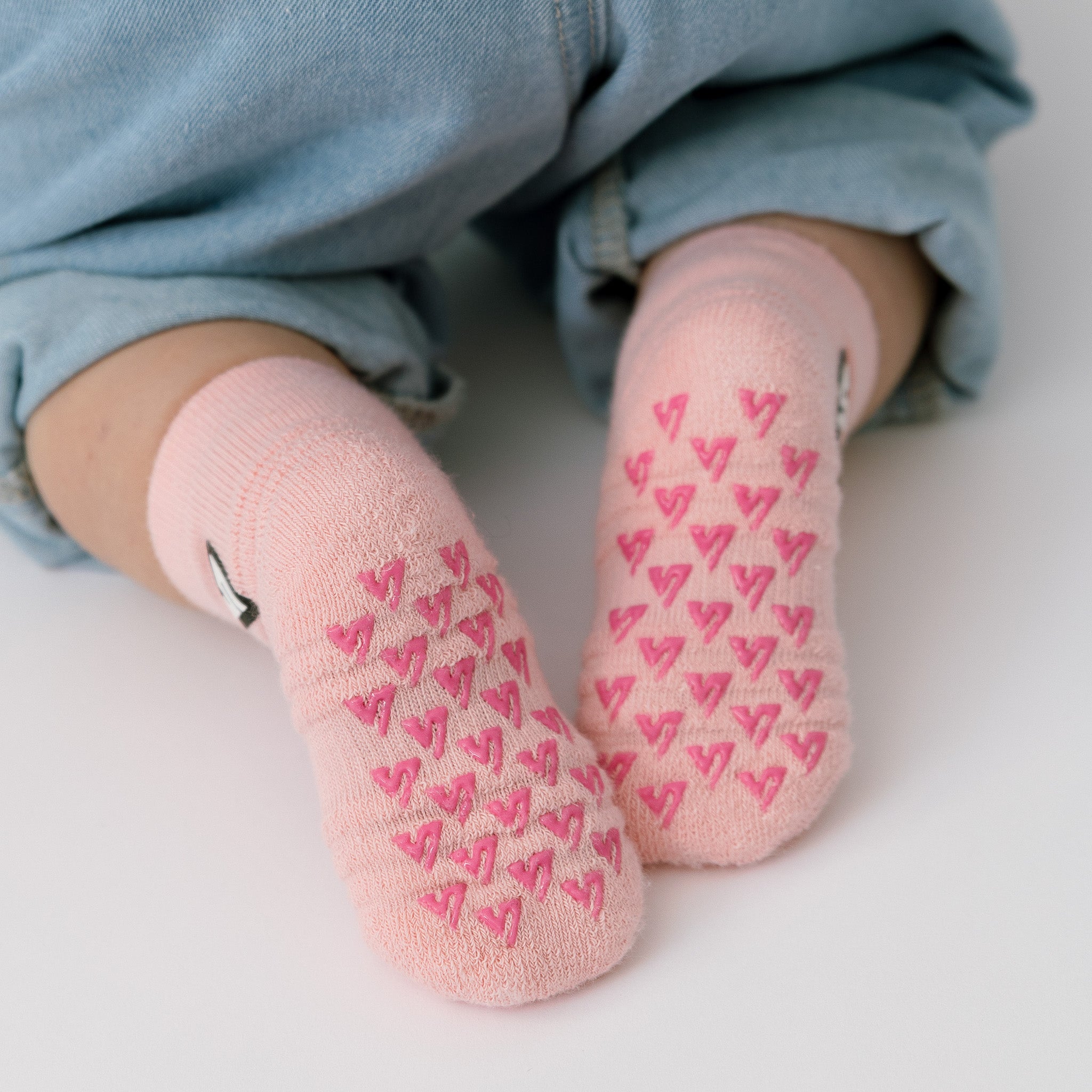 Pastel Pink Anti-Slip Baby Socks