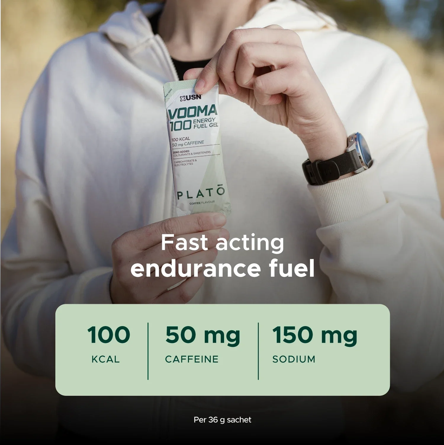 USN Vooma 100 Energy Fuel Gel Plato Caribbean Mocha