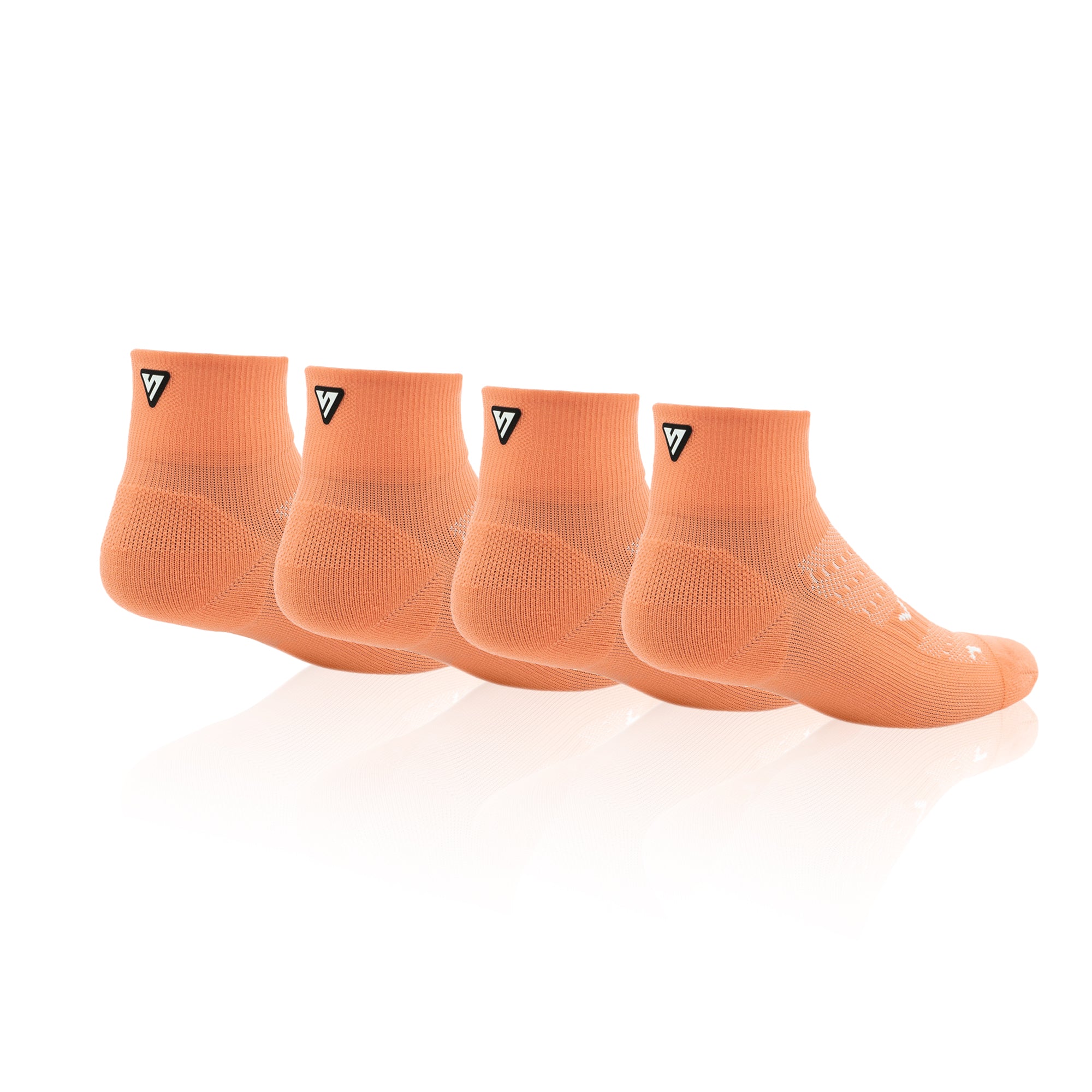 Peachy Running Quarter Socks Bundle (4 Pack)