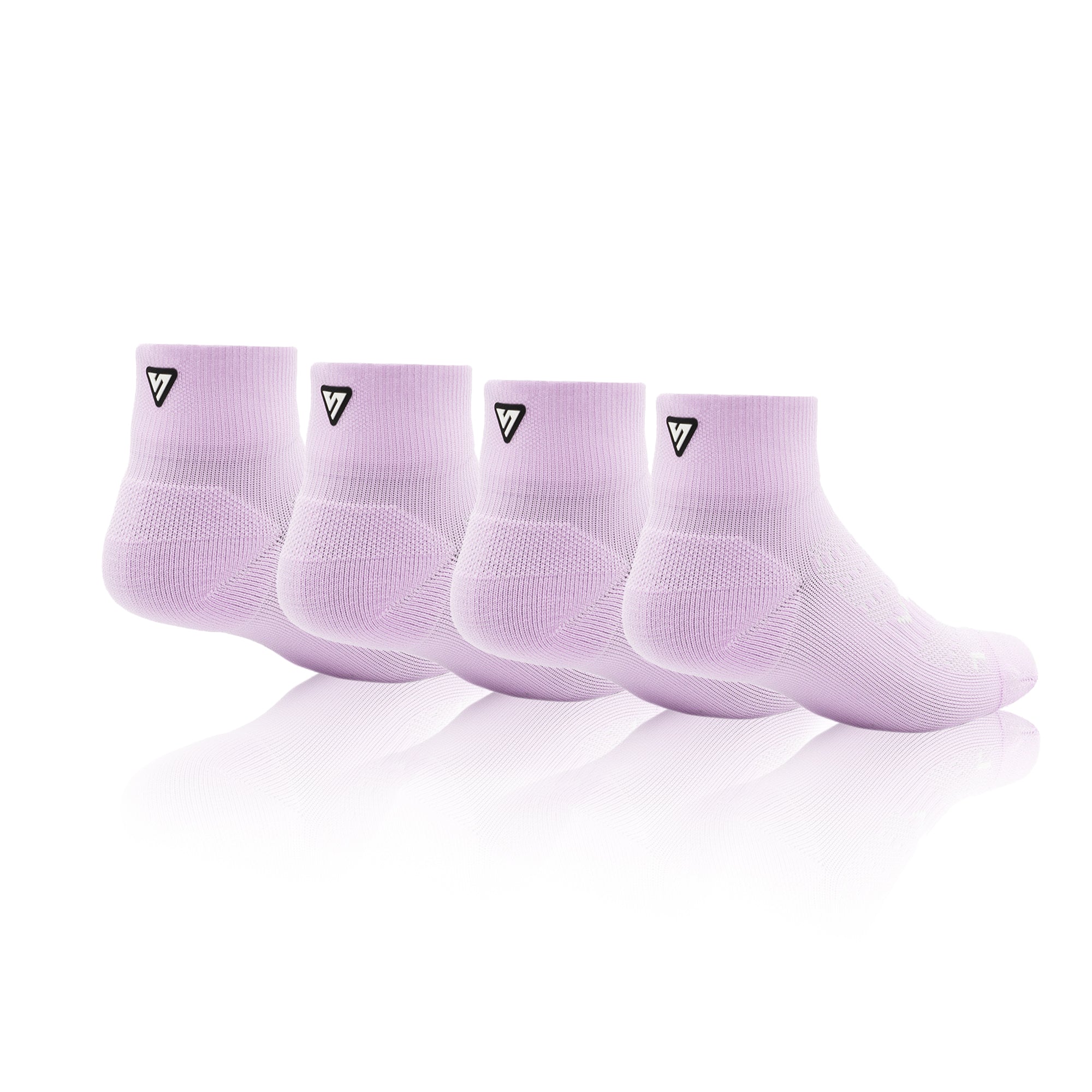 Purple Running Quarter Socks Bundle (4 Pack)