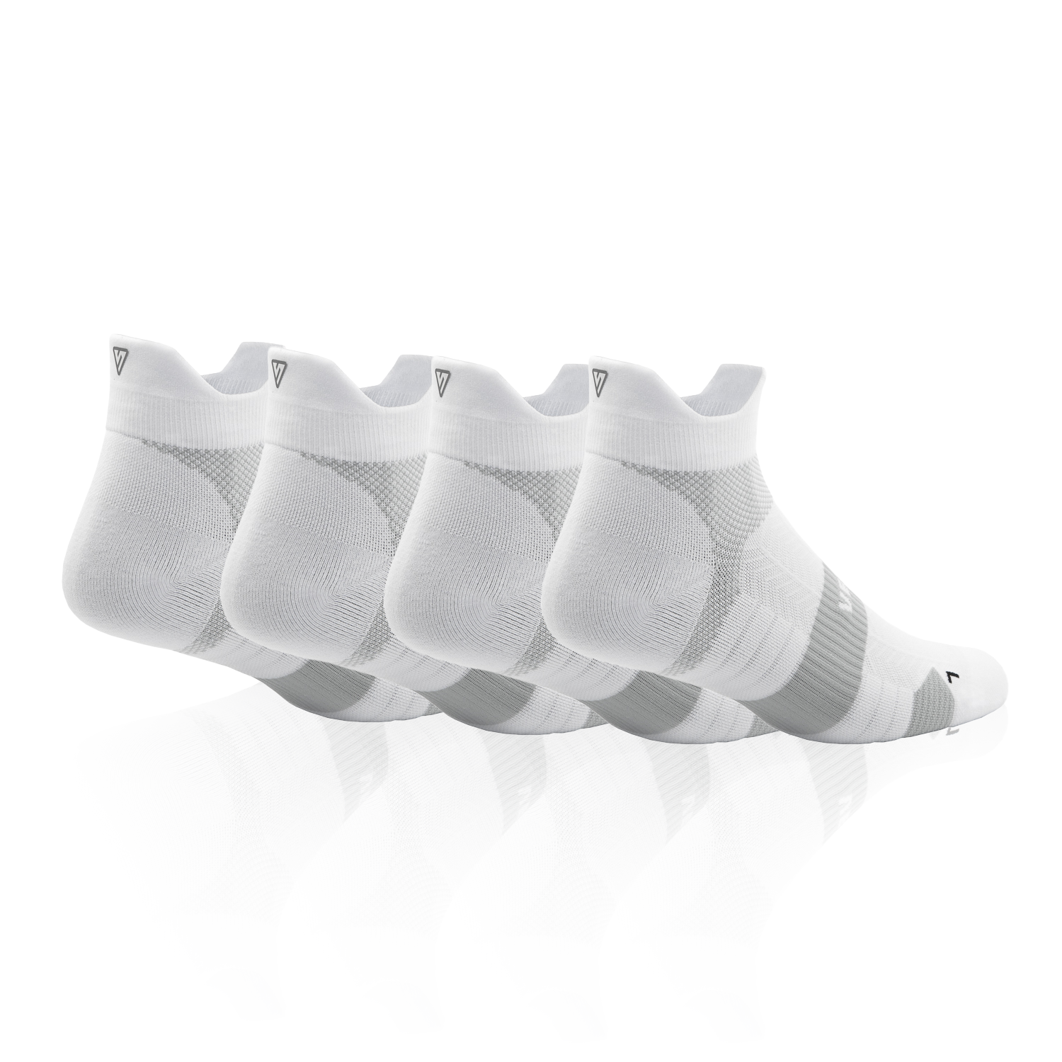 Cloud White Running Ankle Socks Bundle (4 Pack)