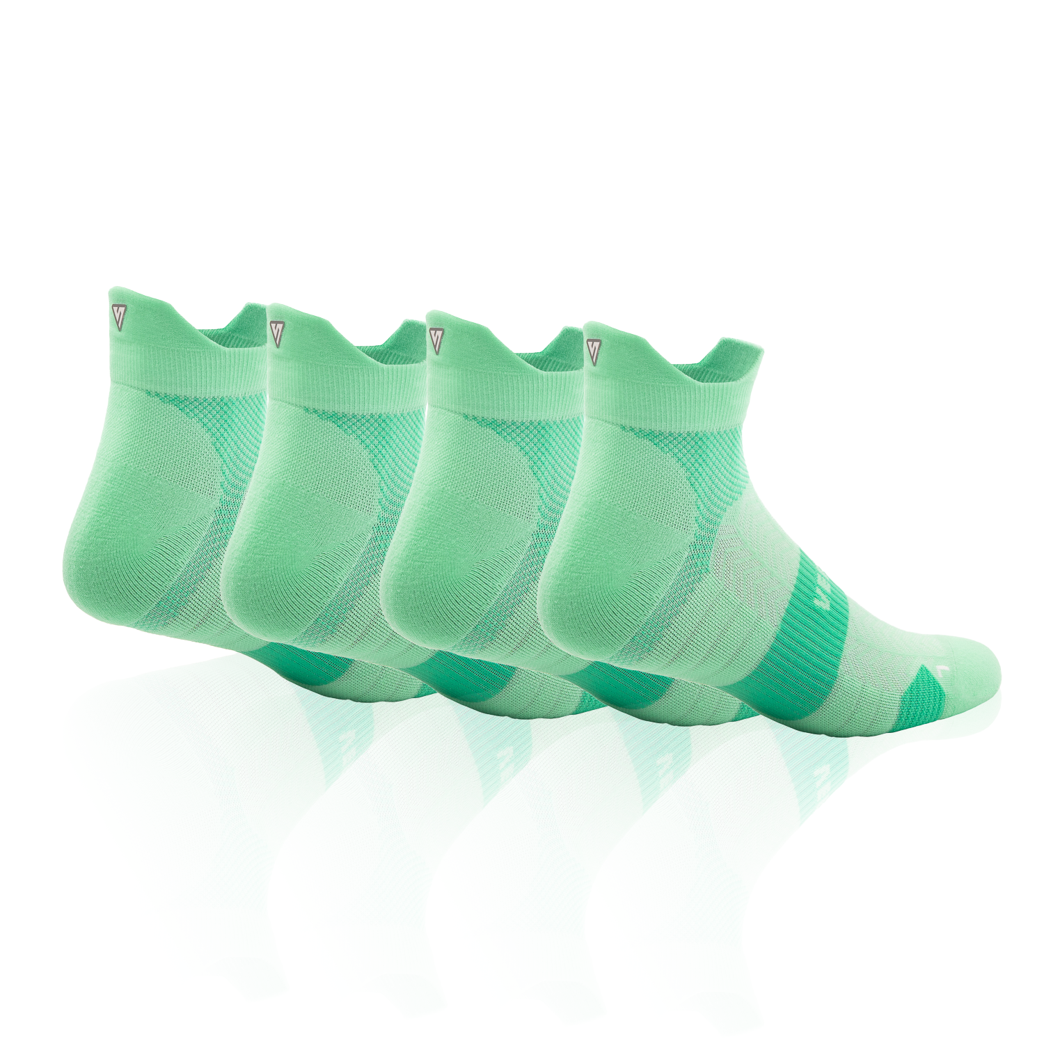 Mint Leaf Running Ankle Socks Bundle (4 Pack)