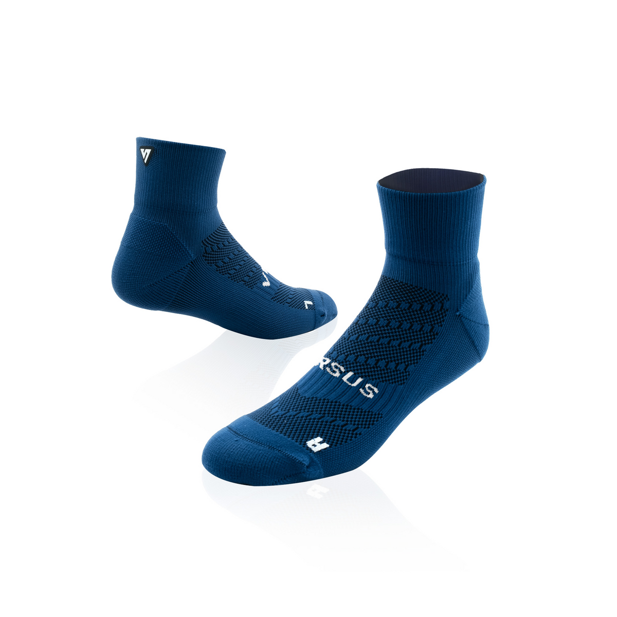 Space Blue Running Quarter Socks