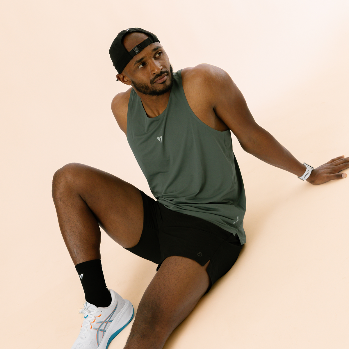 Versus Pine Green Team Collection Running Mens Singlet