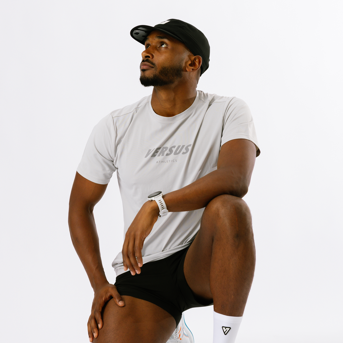 Versus Vapour Grey Team Collection Running Shirt Mens 2.0
