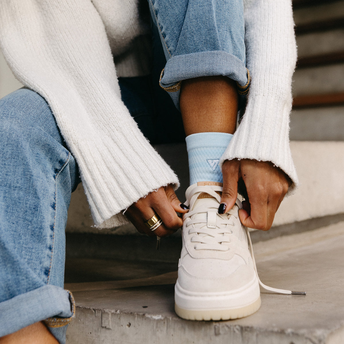 Sky Blue Lifestyle Quarter Socks