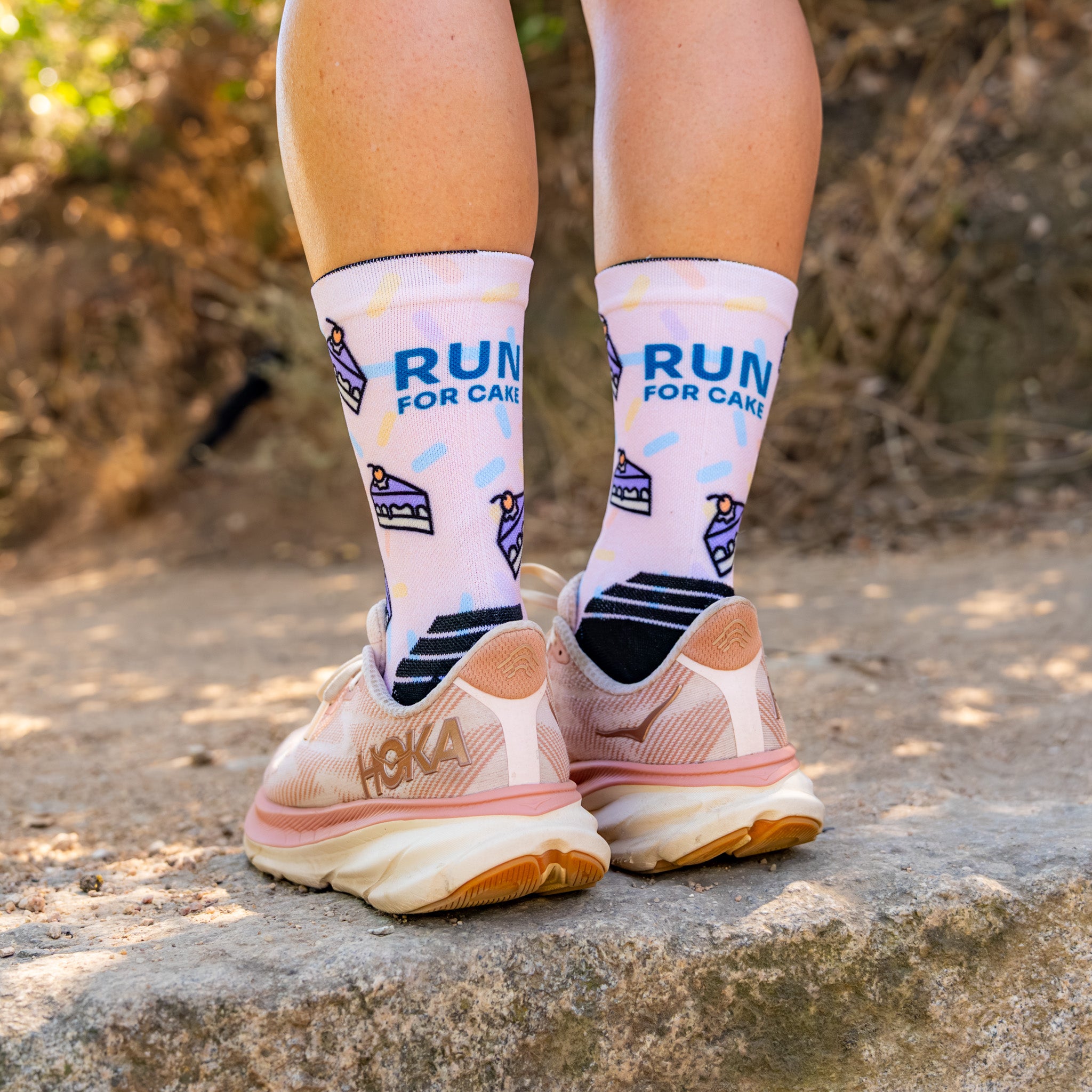 Run For Cake Active Crew Socks