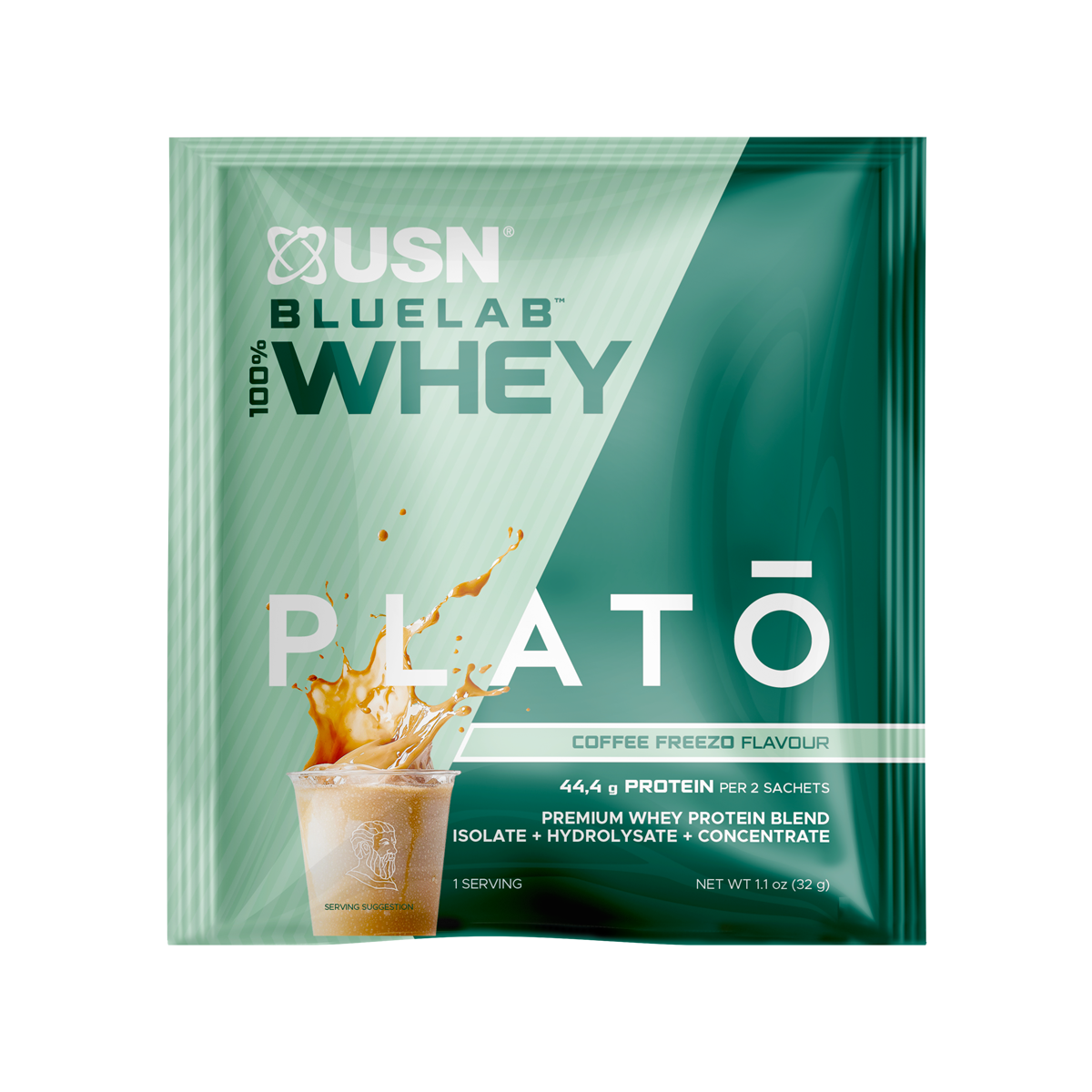 USN Bluelab 100% Whey Plato, Coffee Freezo Sachet