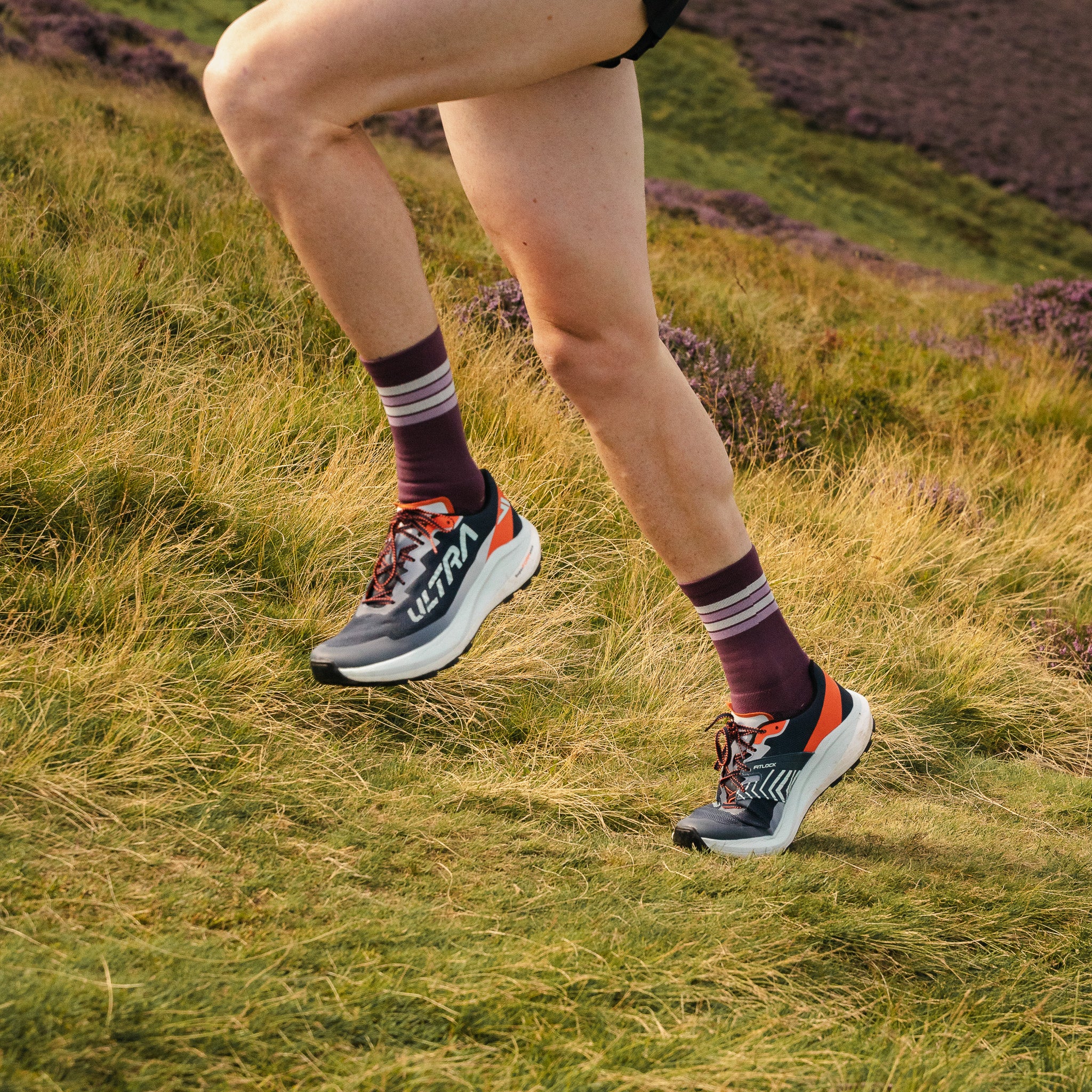 Midnight Plum Trail Running Socks