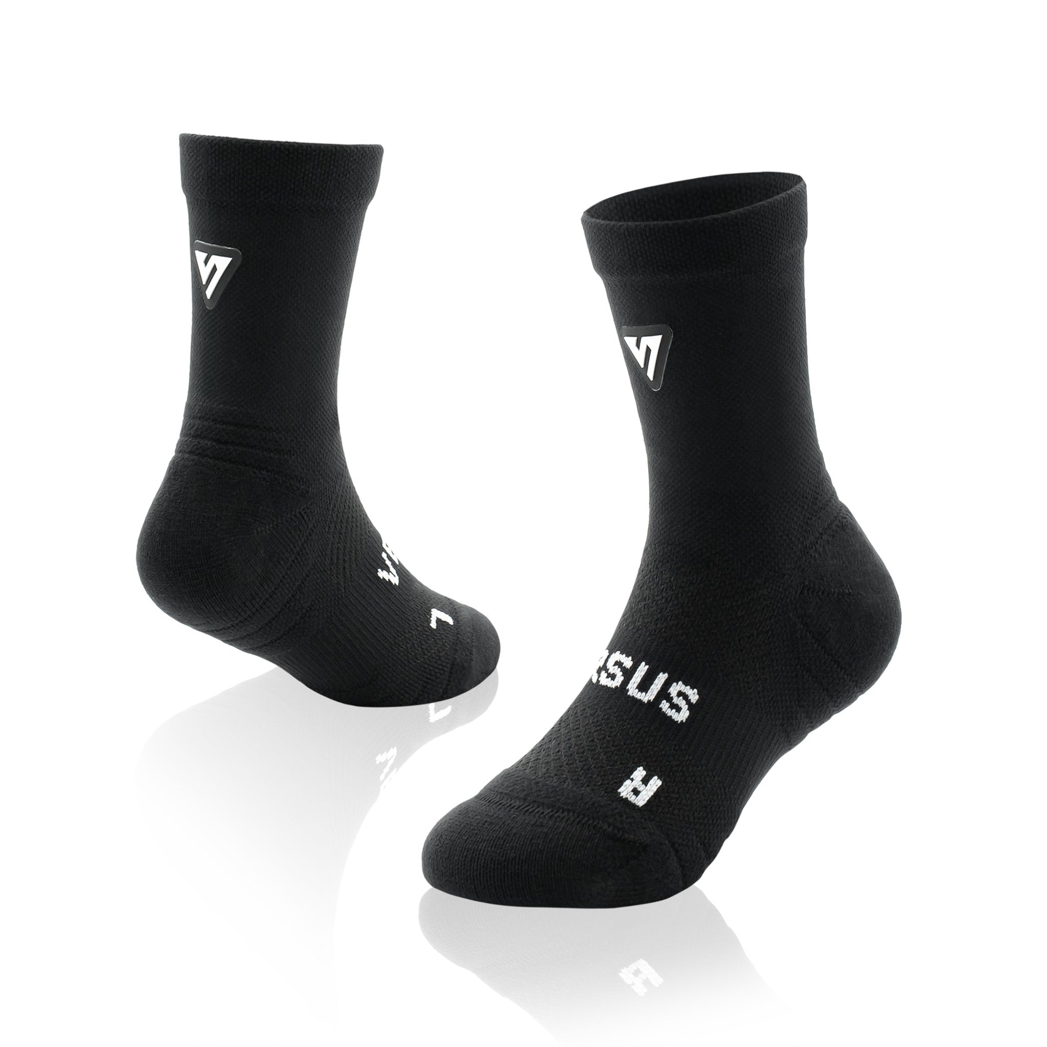 Classic Black Toddler Active Crew Tab Socks