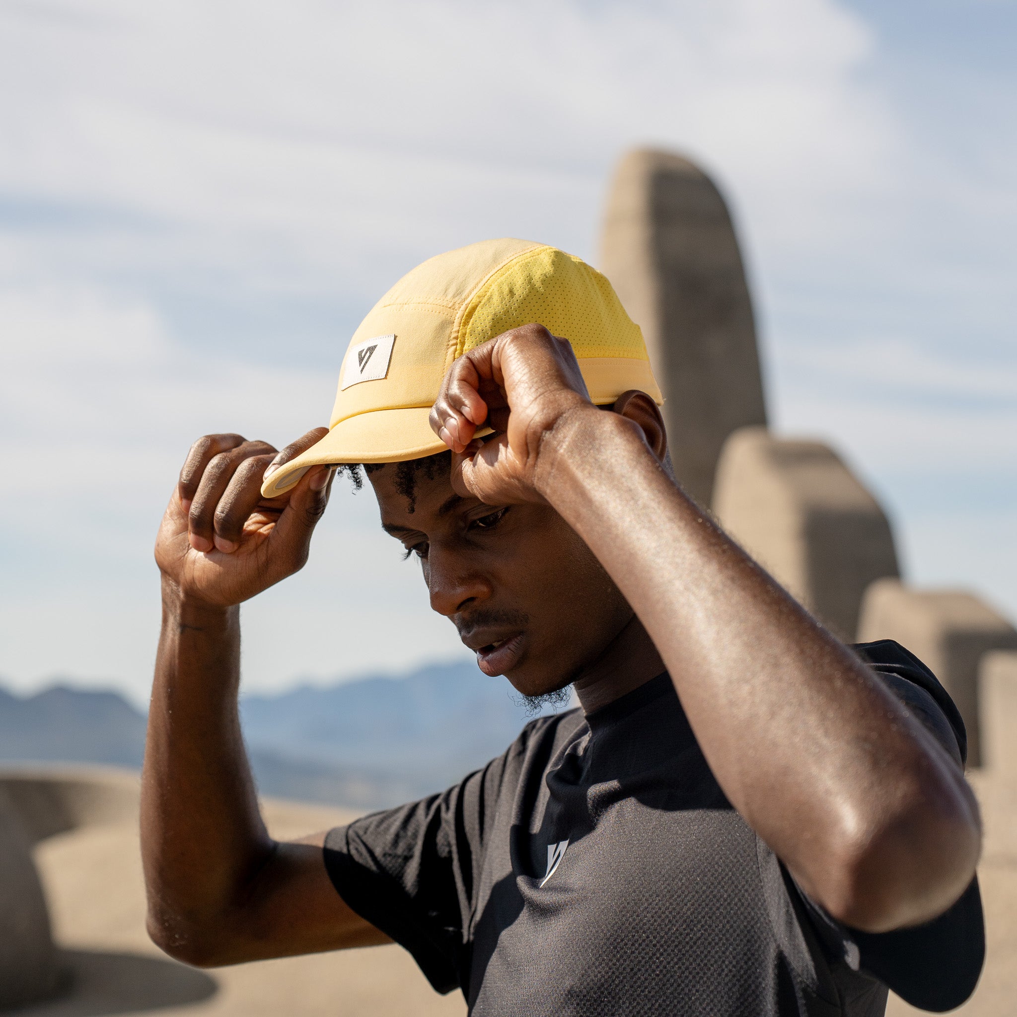 Golden Running Cap