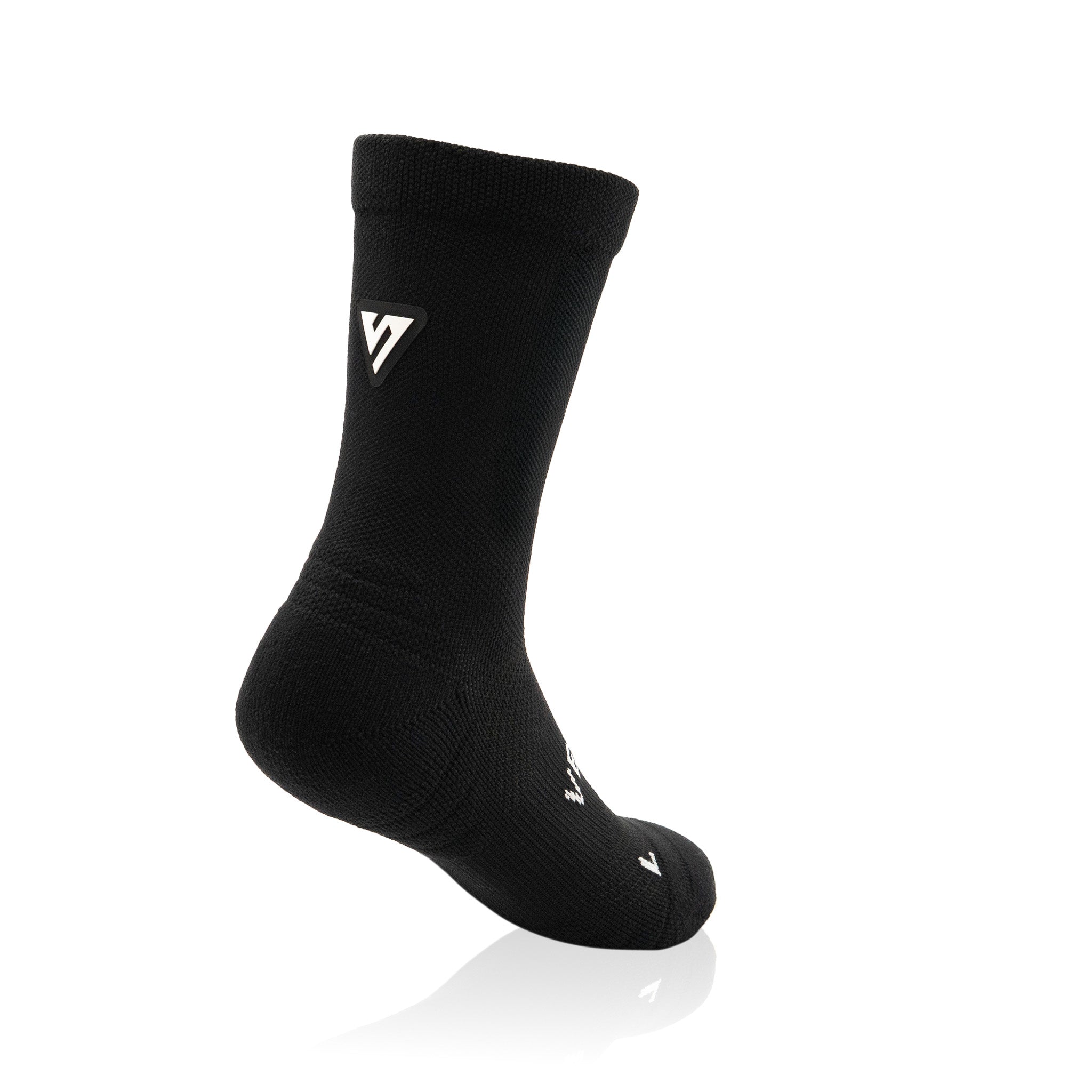 Classic Black KIDS Active Crew Tab Socks
