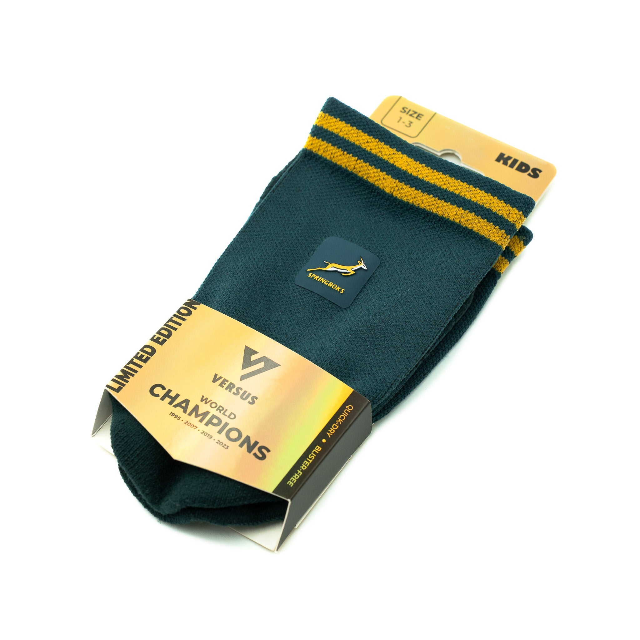 Springboks Rugby KIDS Active Crew Tab Socks