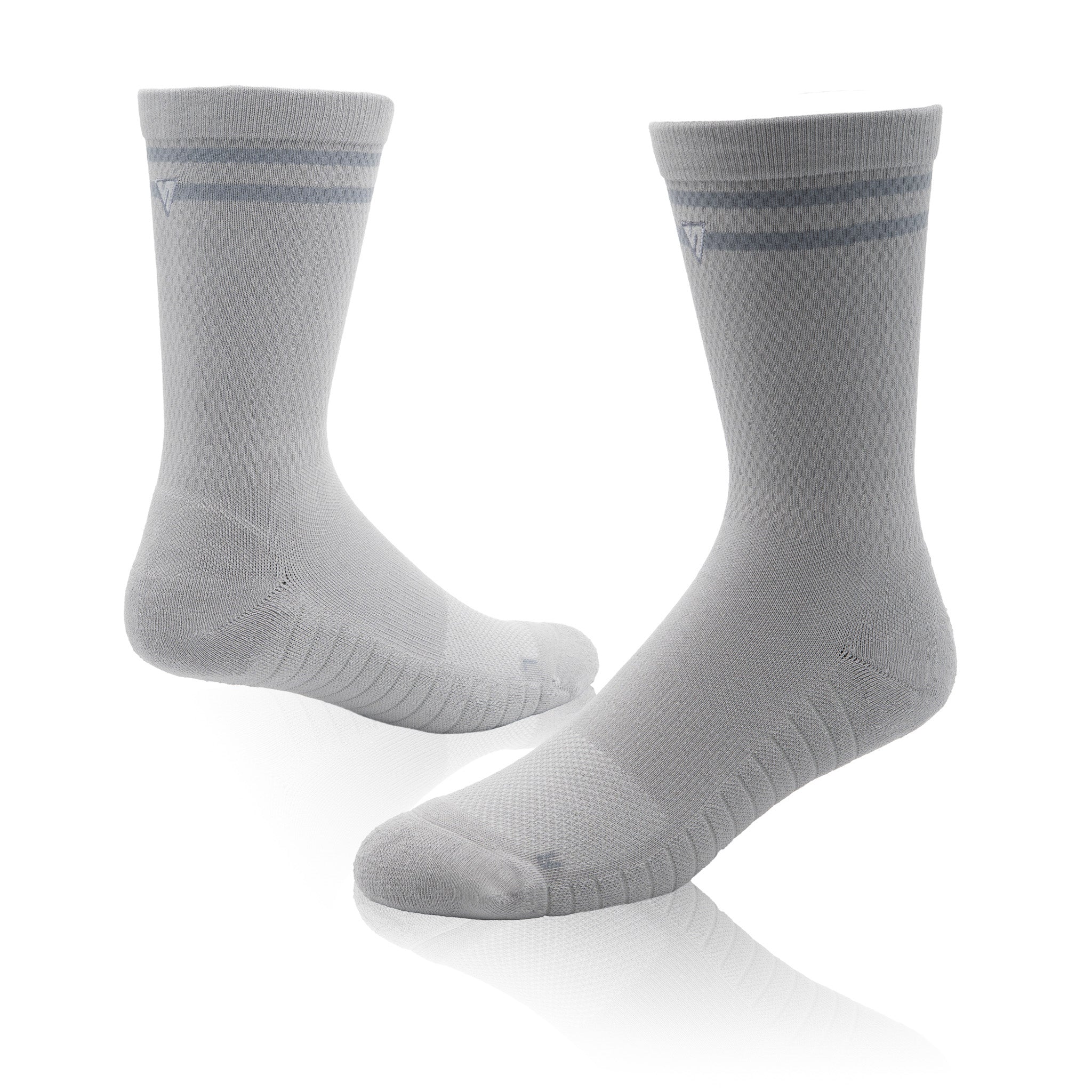 Stone Grey Lifestyle Crew Socks
