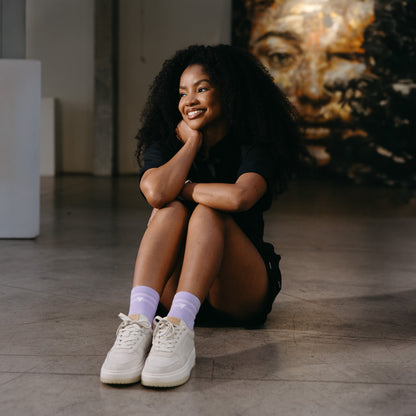 Lilac Lifestyle Quarter Socks