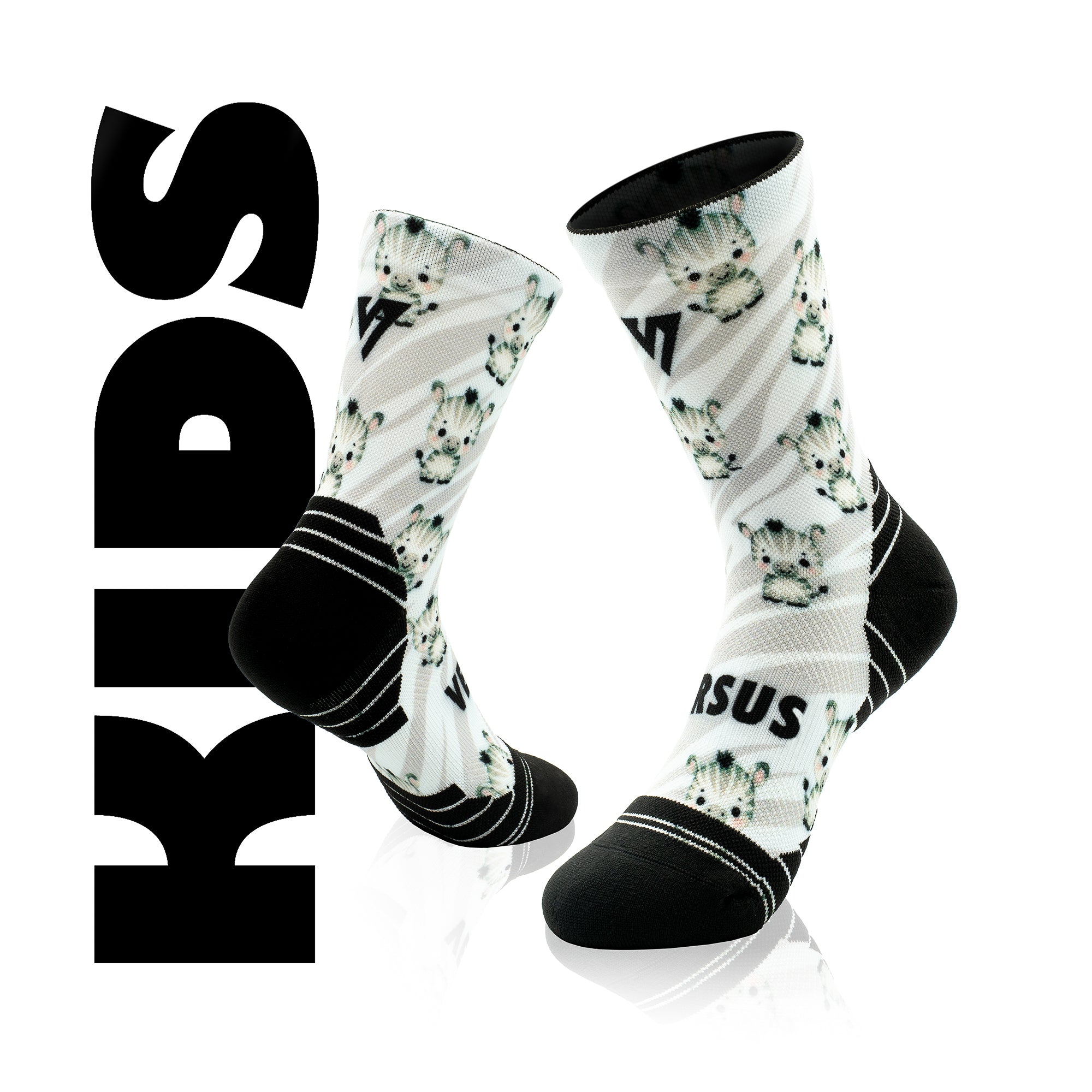 Cute Zebra KIDS Active Crew Socks