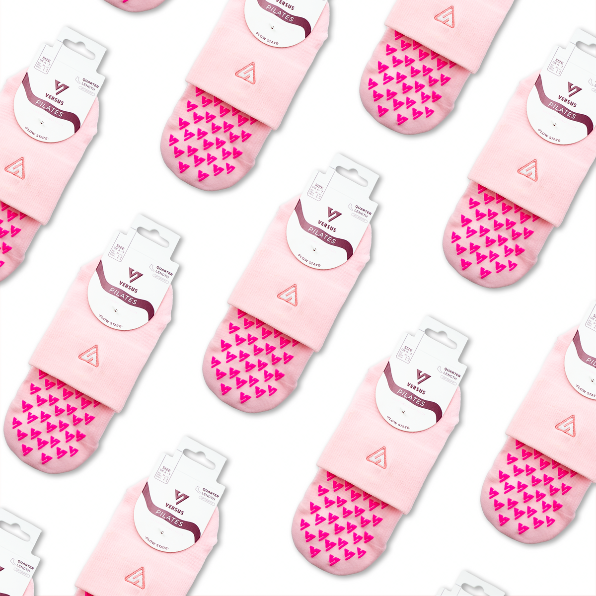 Blush Pilates Quarter Grip Socks