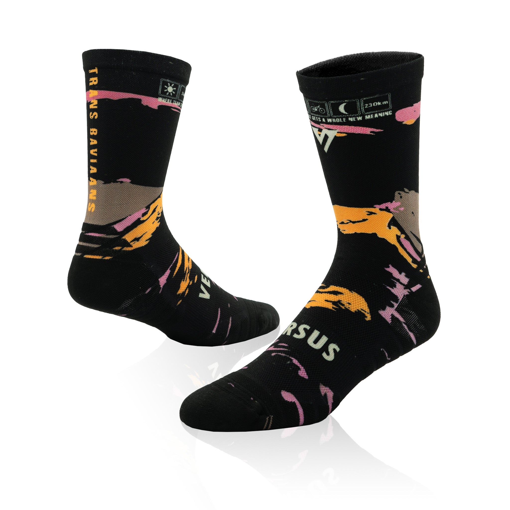 Trans Baviaans 2025 Black Active Crew Socks