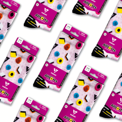 Allsorts Liquorice 2.0  Active Crew Socks