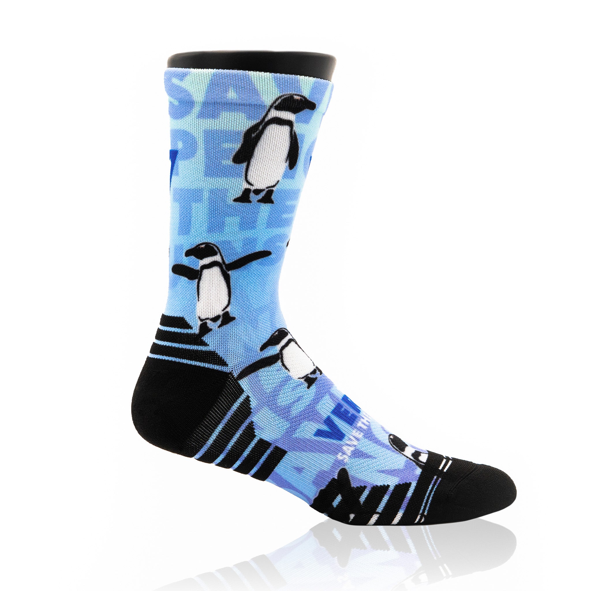 Save the Penguins Active Crew Socks