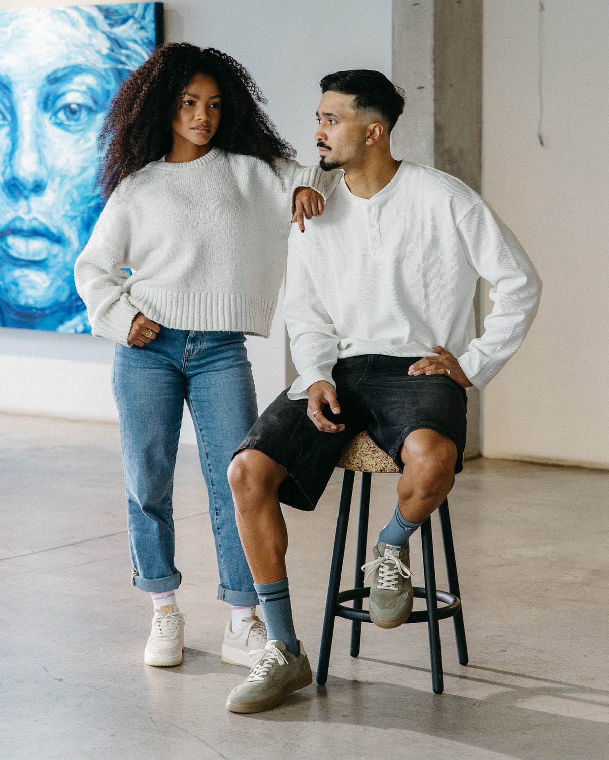 Smokey Blue Lifestyle Crew Socks