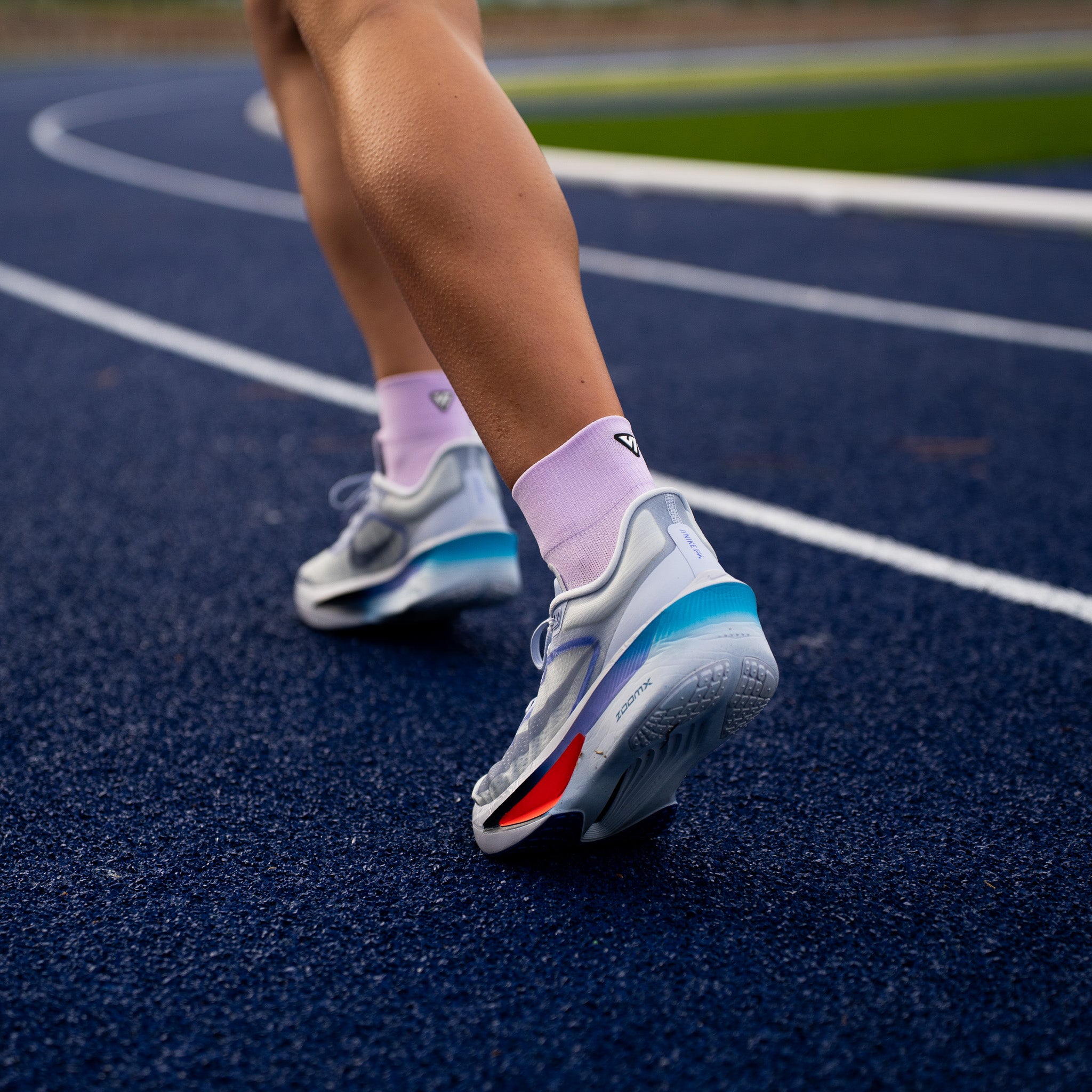 Purple Running Quarter Socks