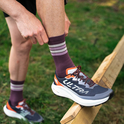 Midnight Plum Trail Running Socks