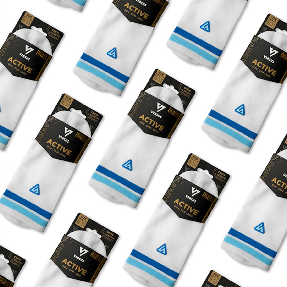 Blue Flux Limited Edition Active Crew Tab Socks